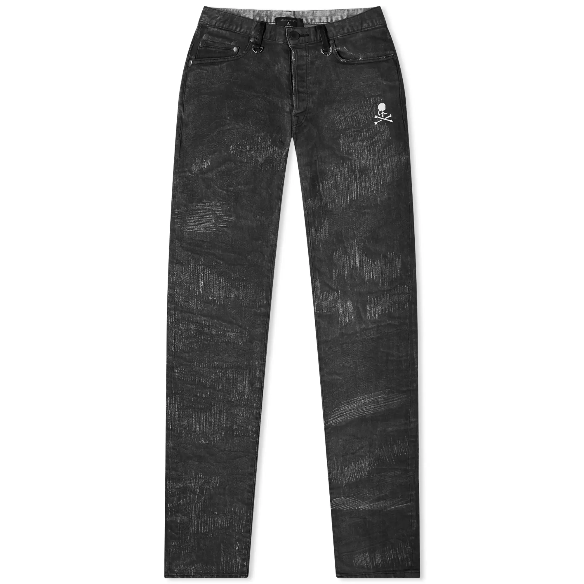 John Elliott Men's x MASTERMIND JAPAN Digital Printed Cast 2 Jean Washed Carbon