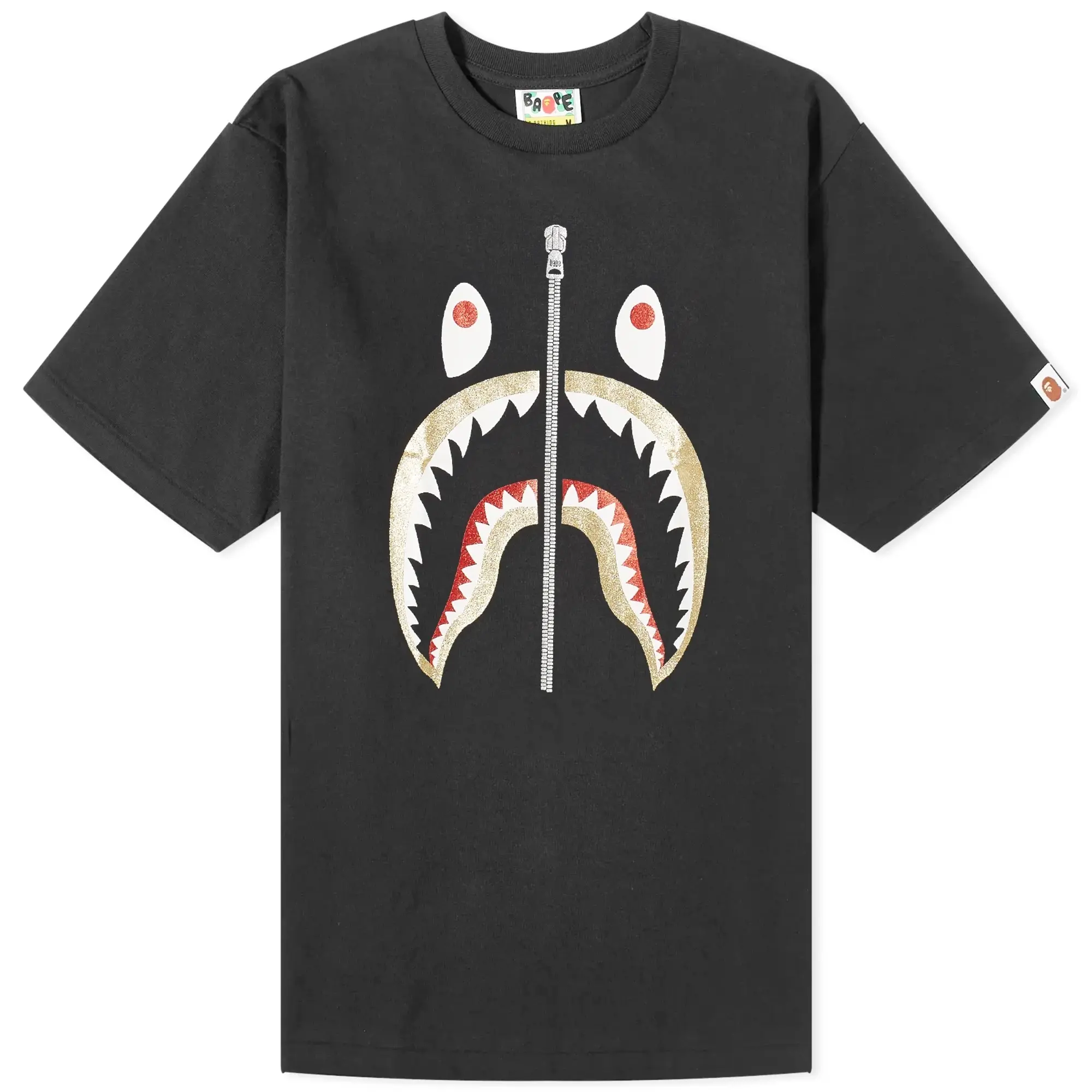 A Bathing Ape Men's Glitter Shark T-Shirt Black