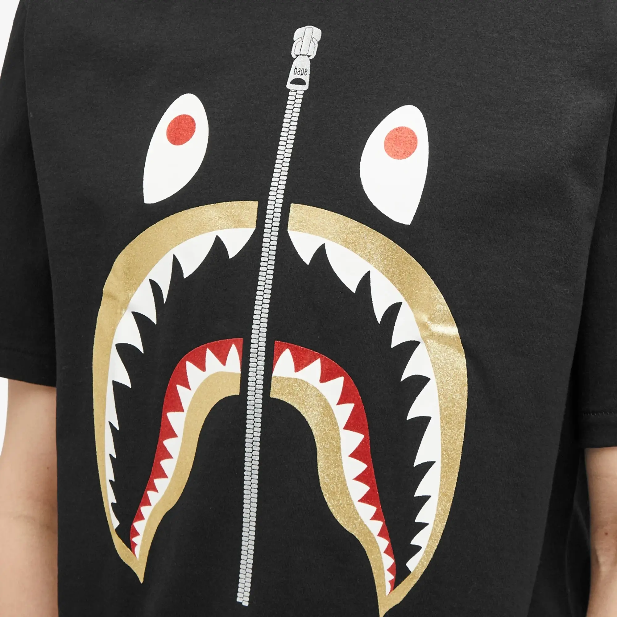 A Bathing Ape Men's Glitter Shark T-Shirt Black