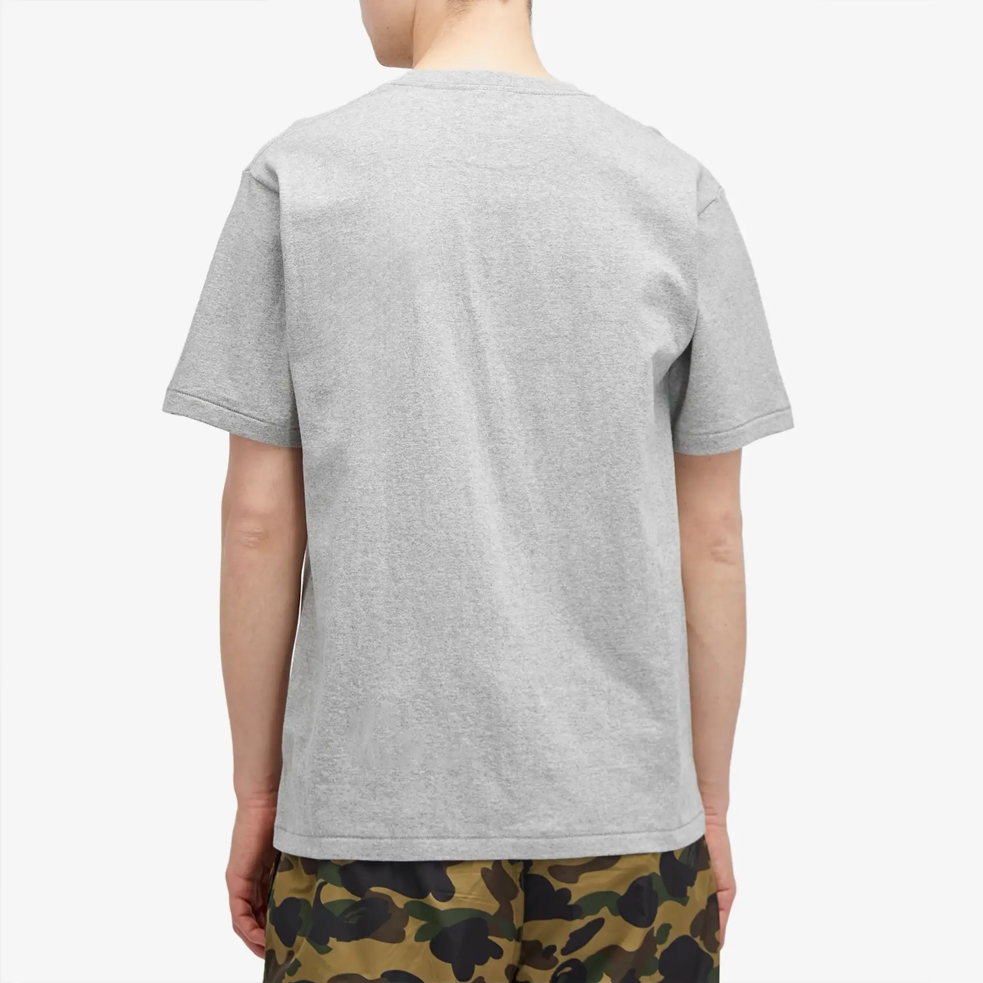 A Bathing Ape Men's 1st Camo College T-Shirt Grey/Grey