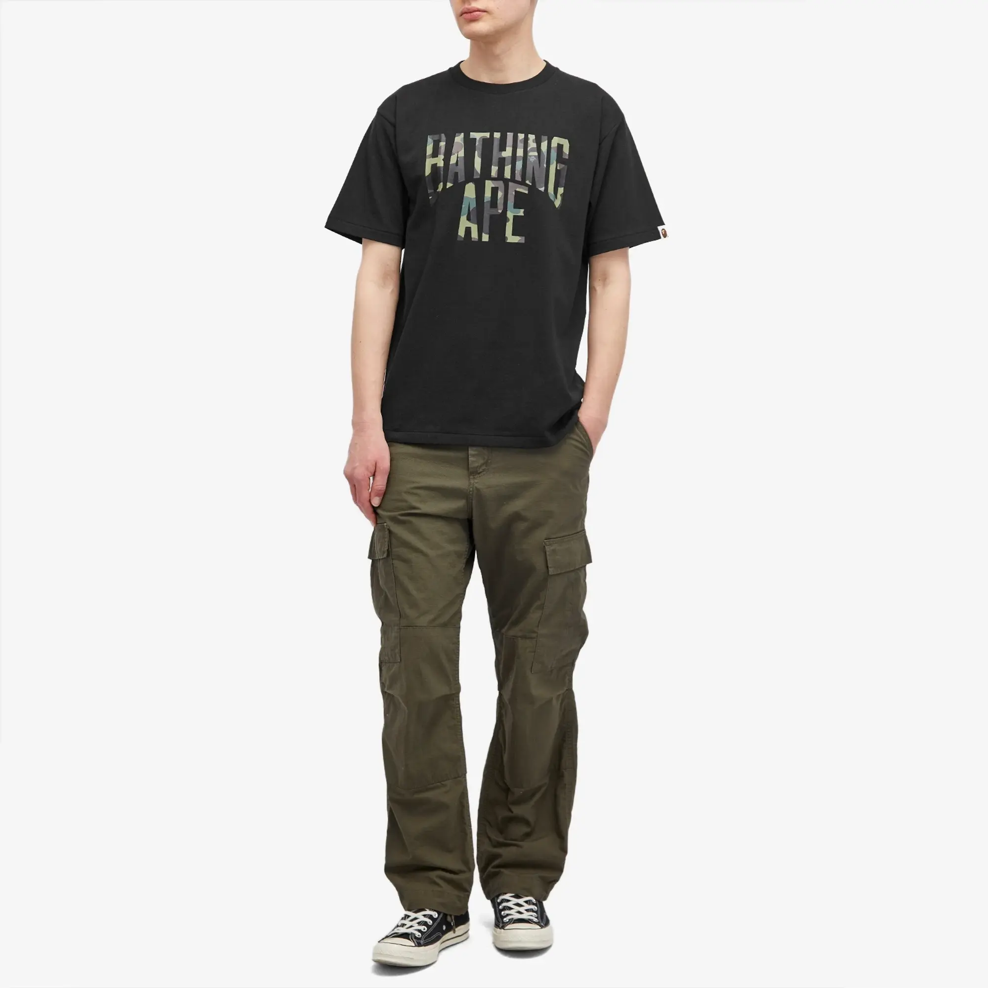 A Bathing Ape Men's 1st Camo NYC Logo T-Shirt Black