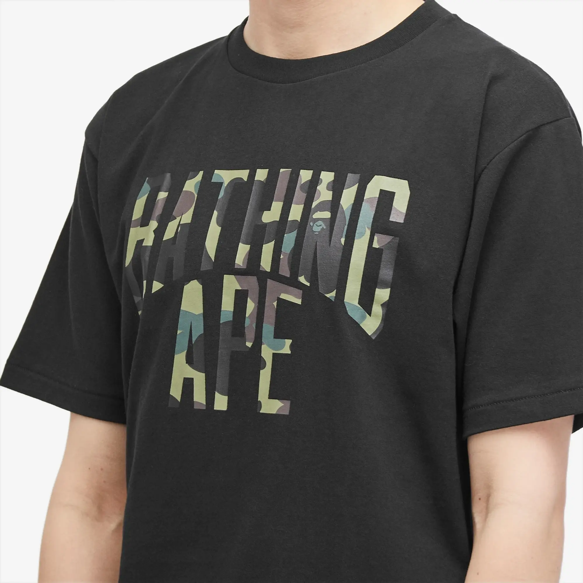 A Bathing Ape Men's 1st Camo NYC Logo T-Shirt Black