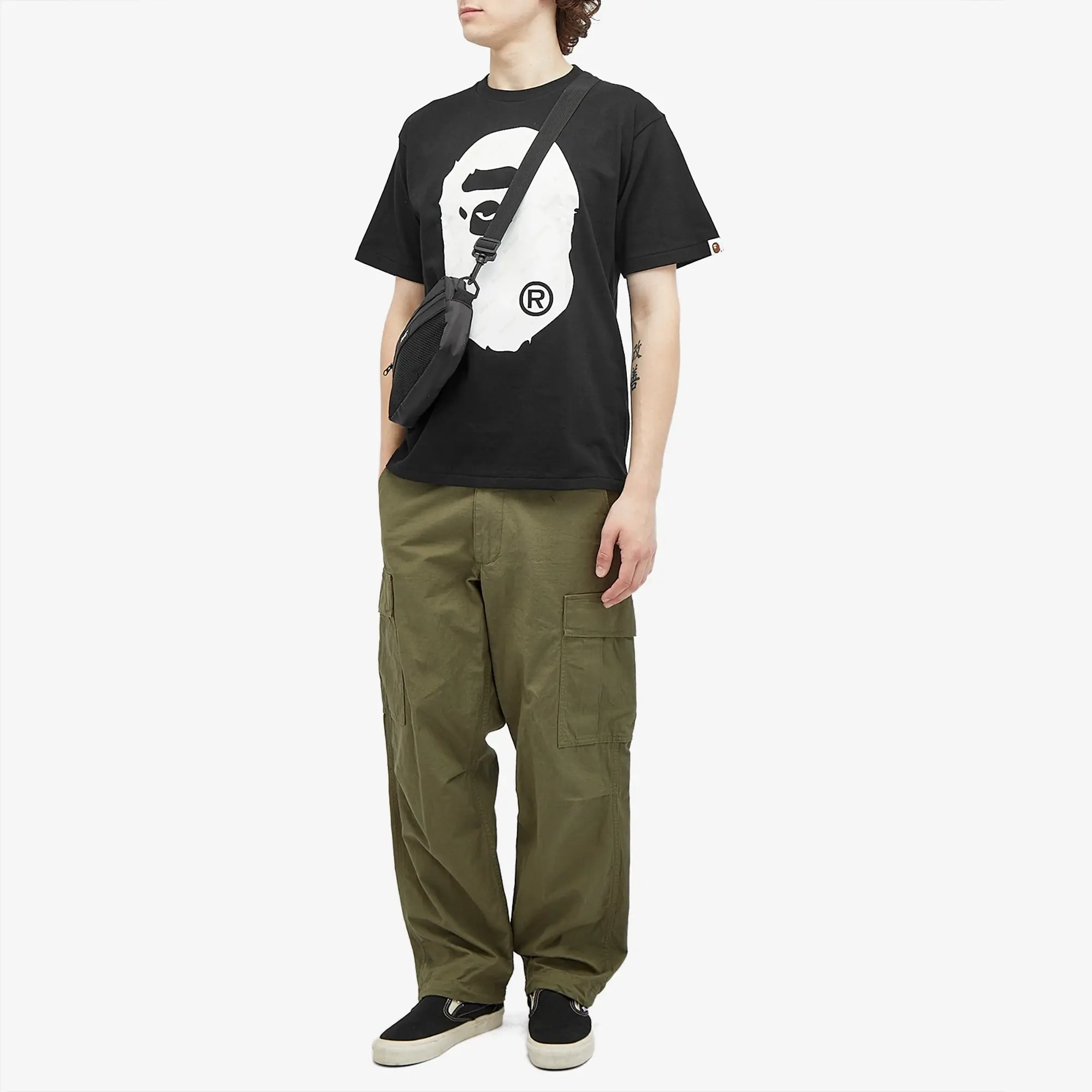 A Bathing Ape Men's Hexagram Big Ape Head T-Shirt Black
