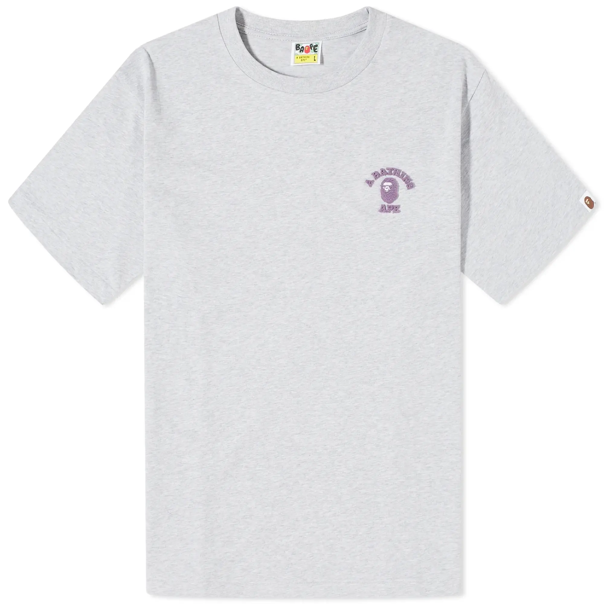 A Bathing Ape Men's College One Point T-Shirt Grey