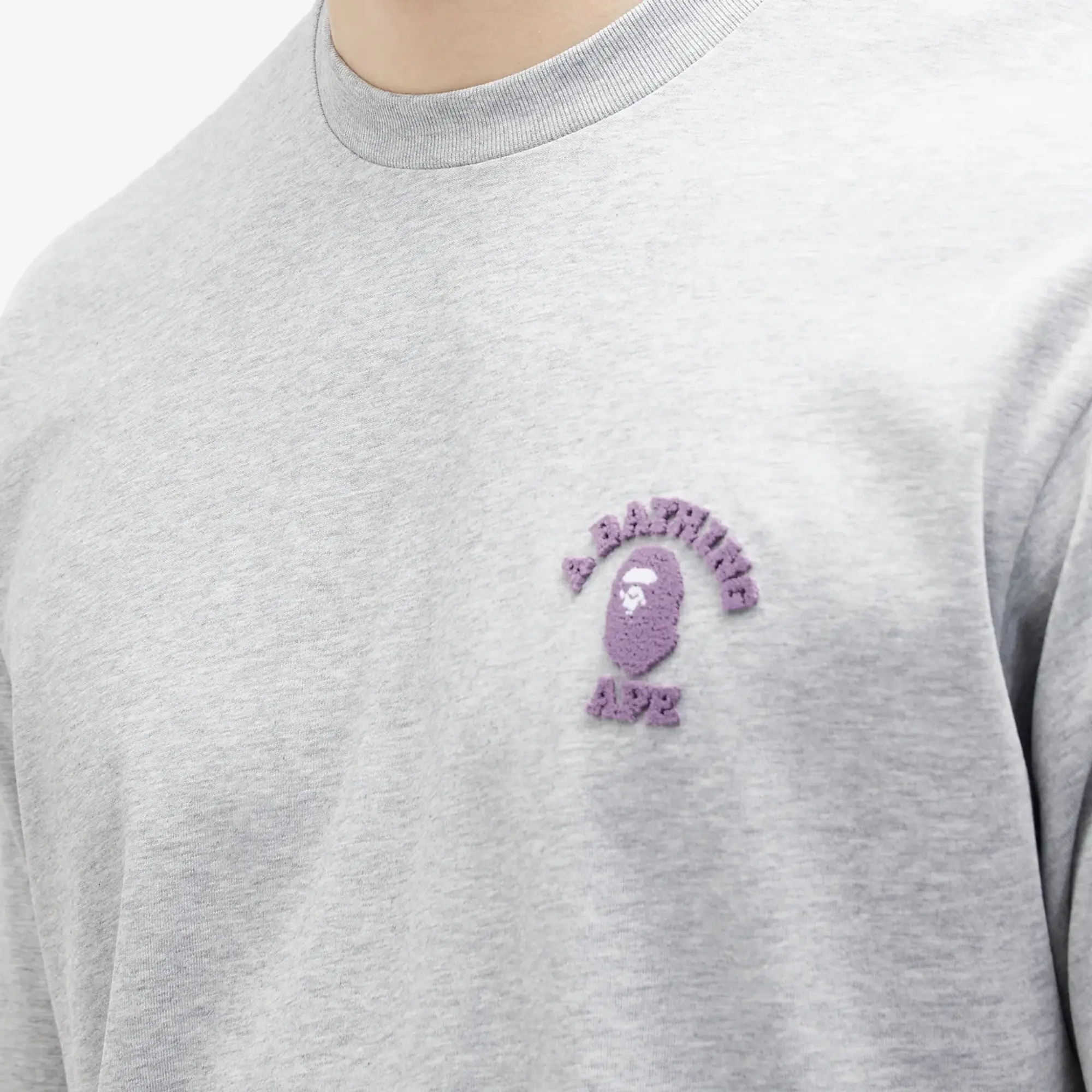 A Bathing Ape Men's College One Point T-Shirt Grey