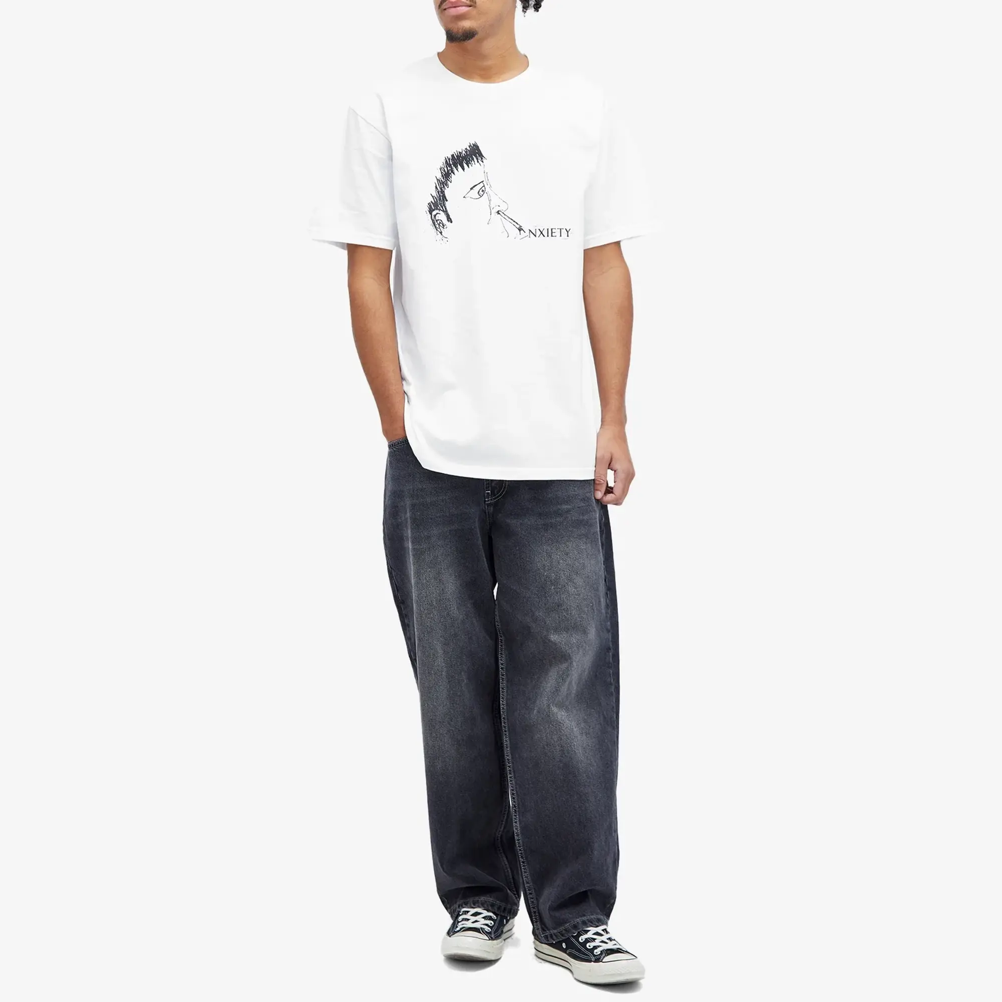 Fucking Awesome Men's Anxiety T-Shirt White