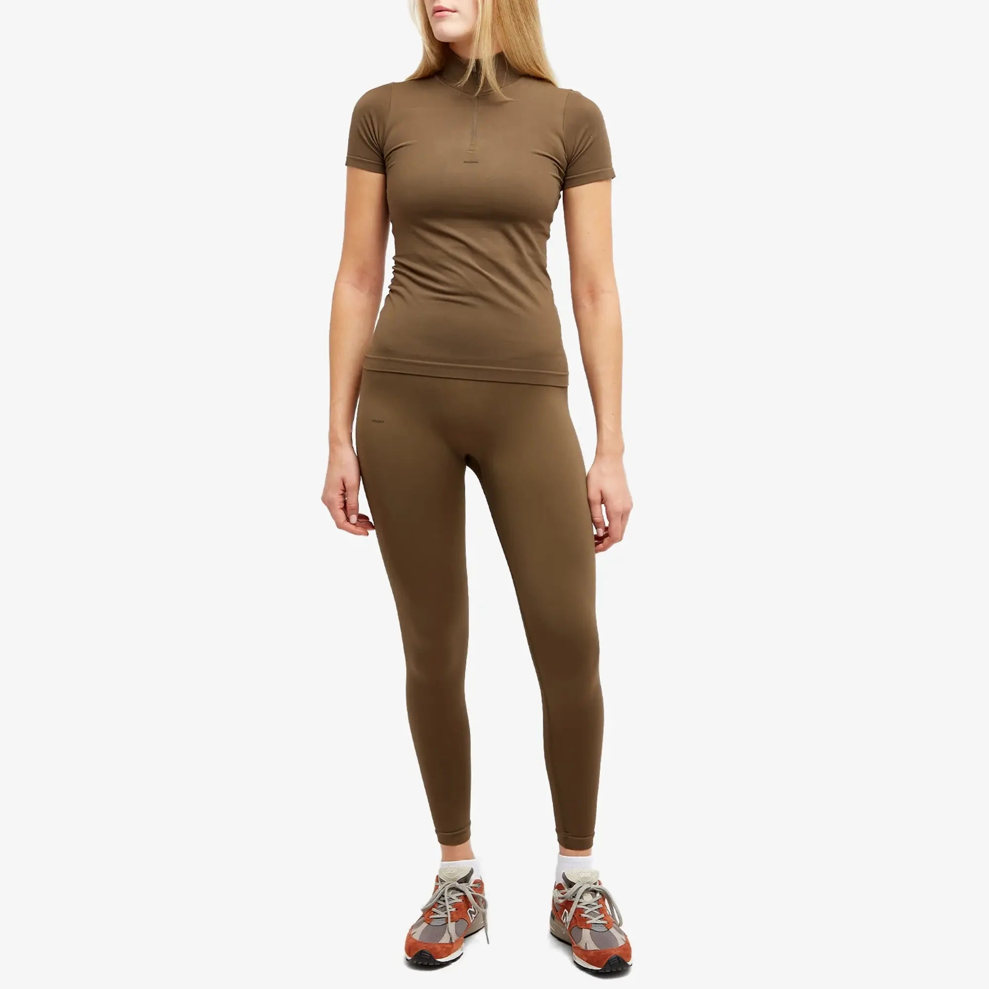 Pangaia Women's Motion Low Impact Leggings Soil Brown
