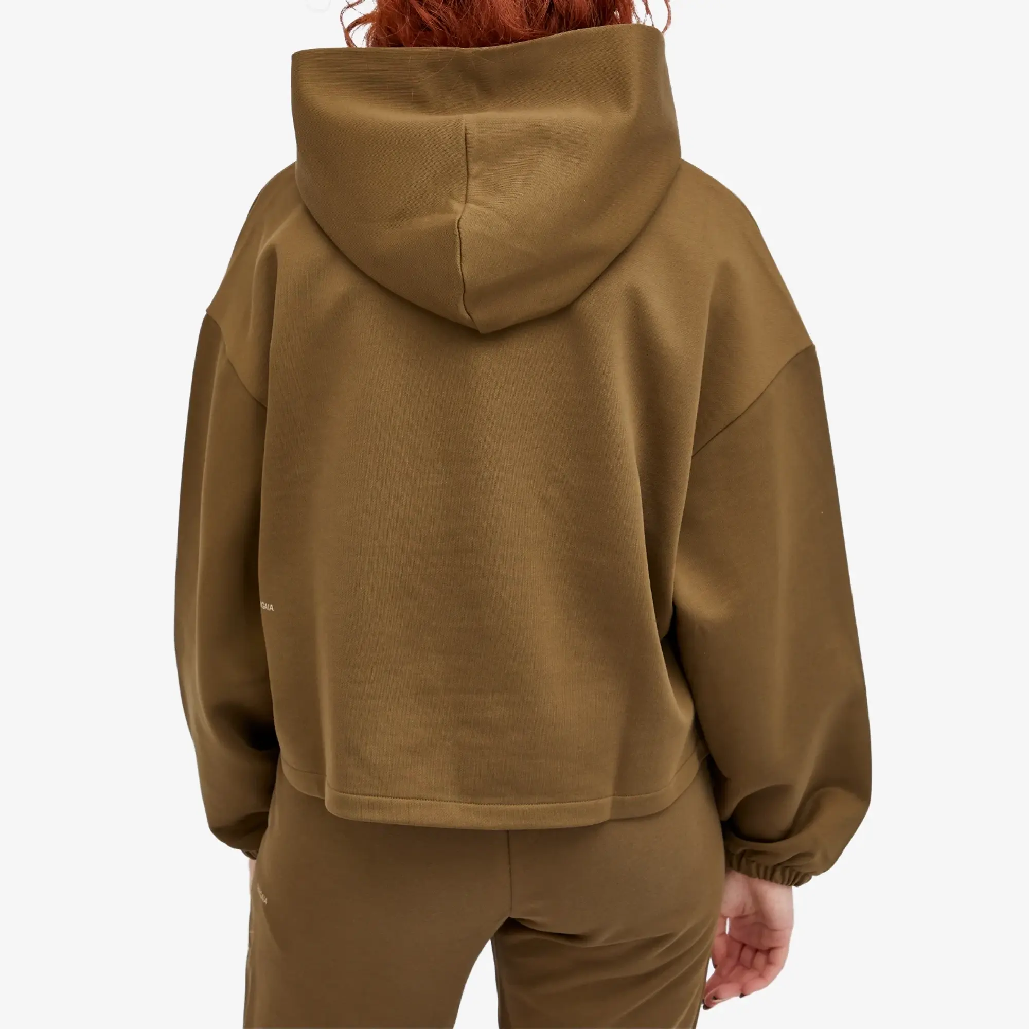 Pangaia Women's Active Tech Jersey Hoodie Soil Brown