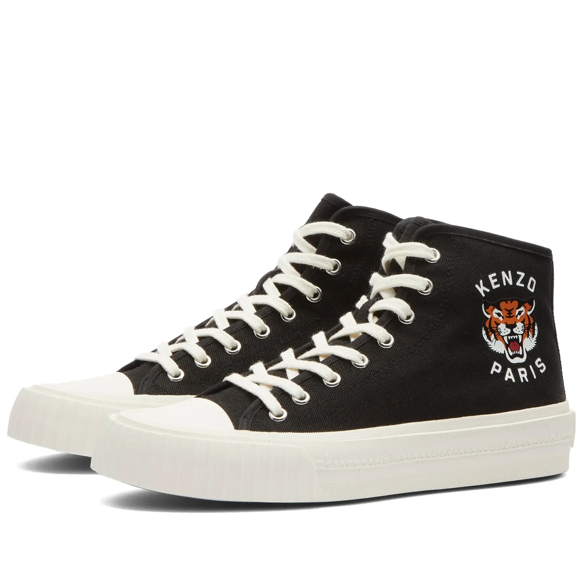 Kenzo Men's High Top Canvas Sneakers Black