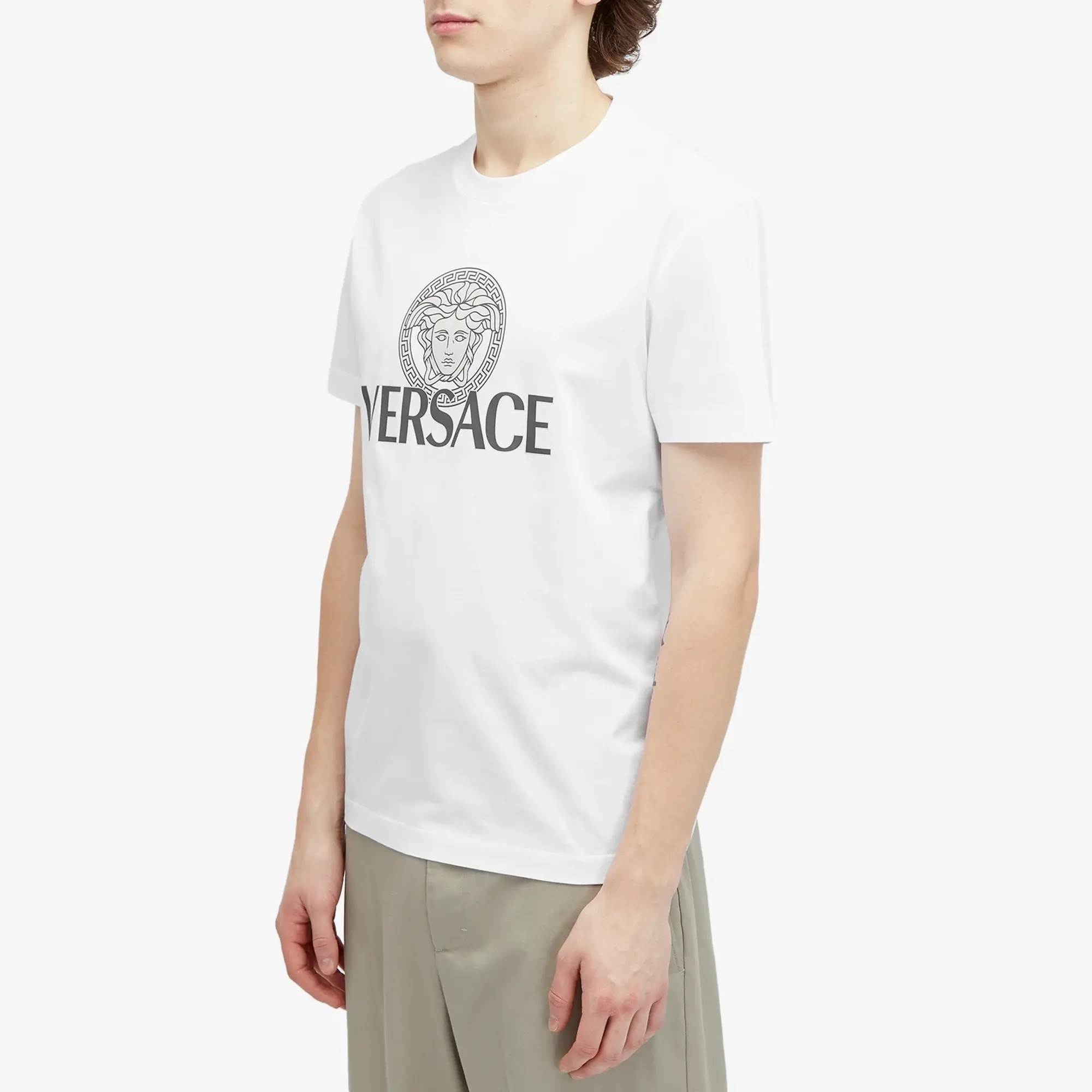 Versace Men's Medusa Print T-Shirt White