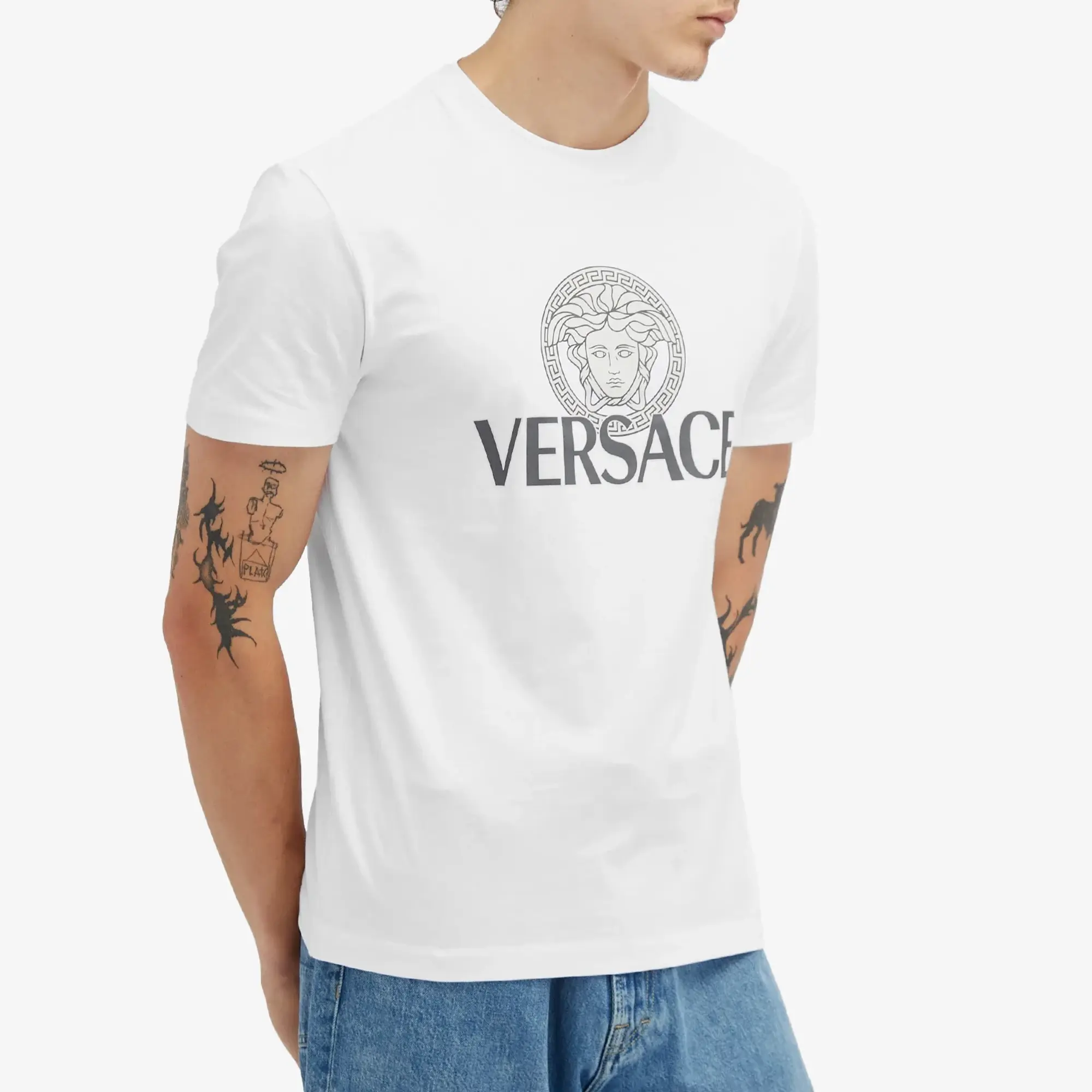 Versace Men's Medusa Print T-Shirt White