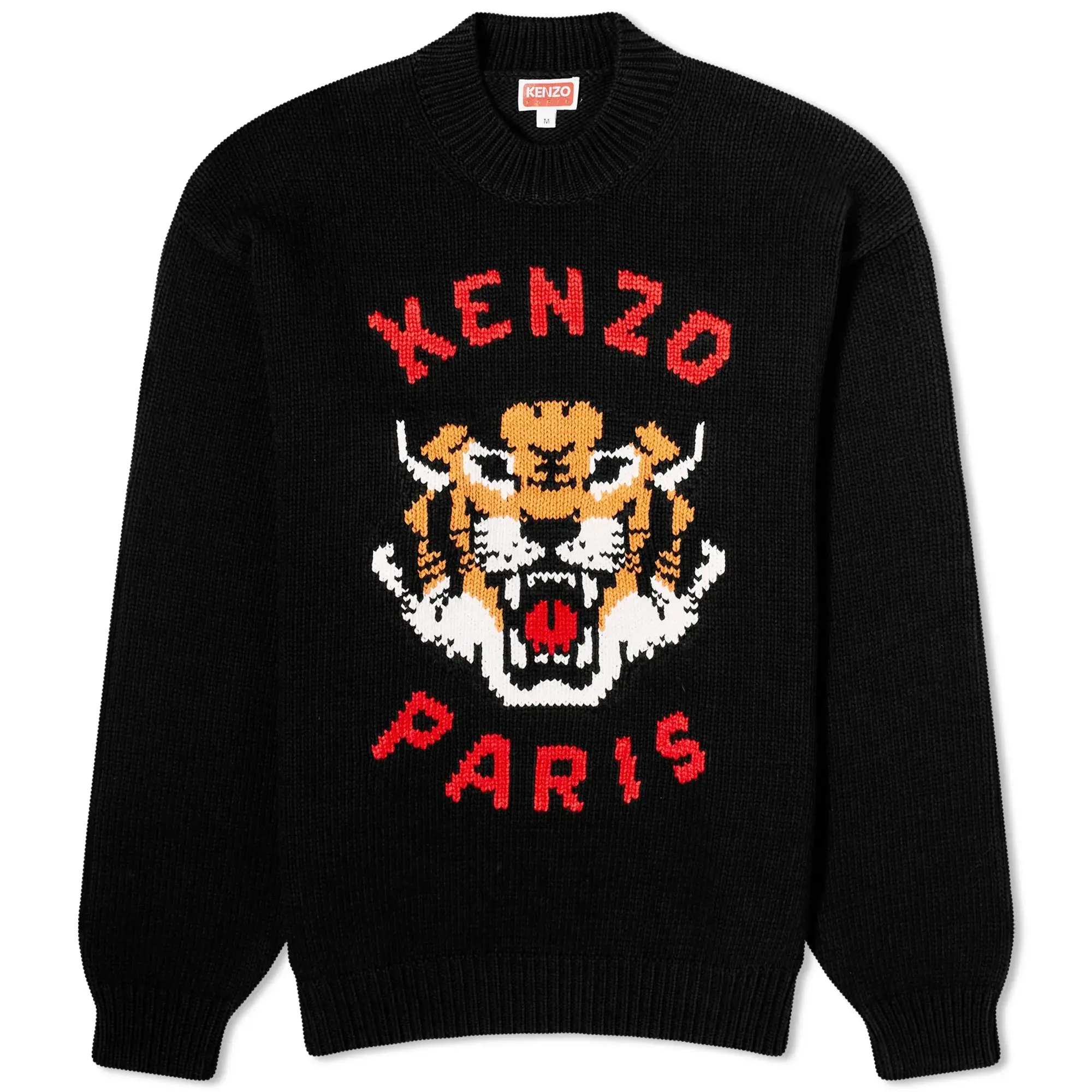 Kenzo Men's Lucky Tiger Crew Knit Black