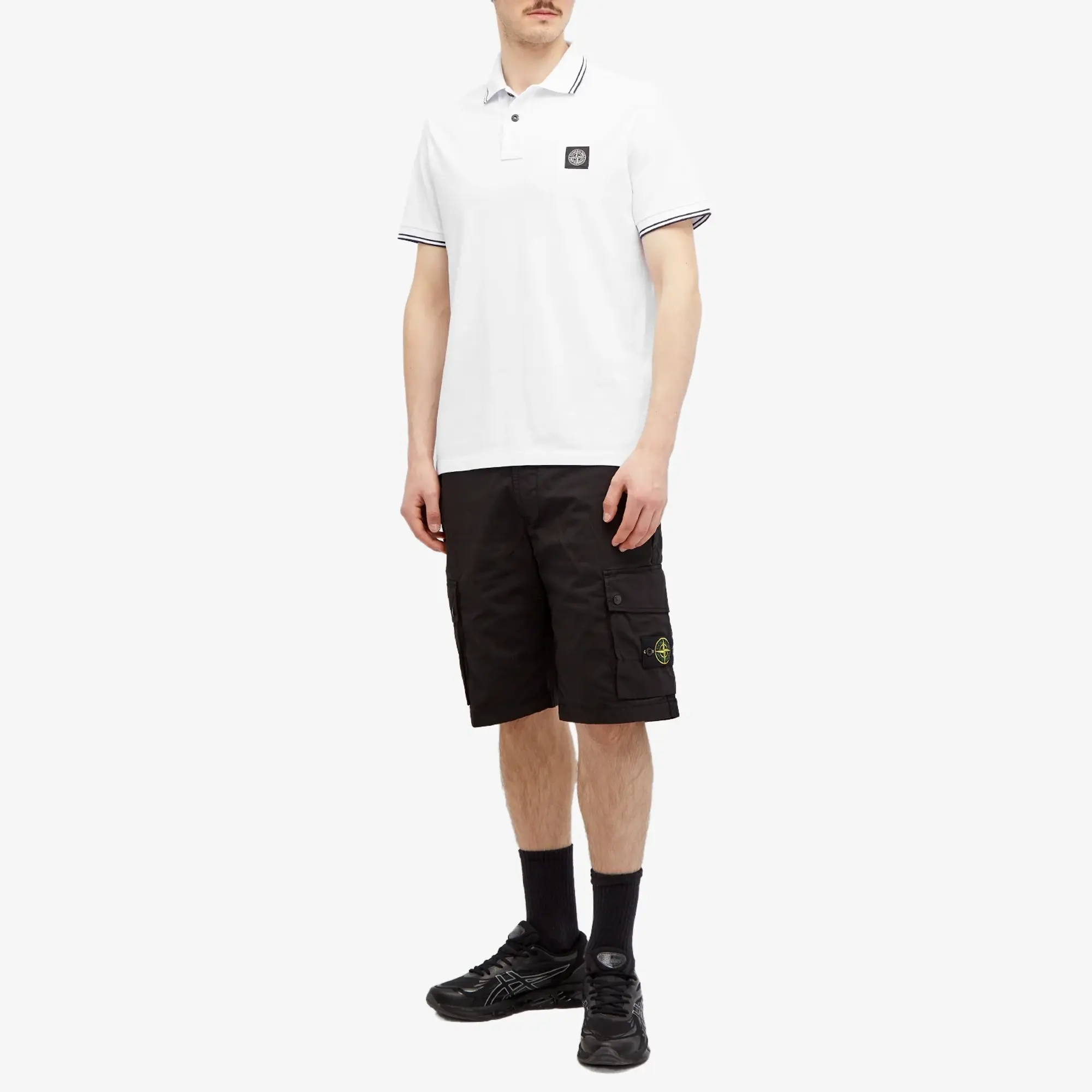 Stone Island Men's Patch Polo White