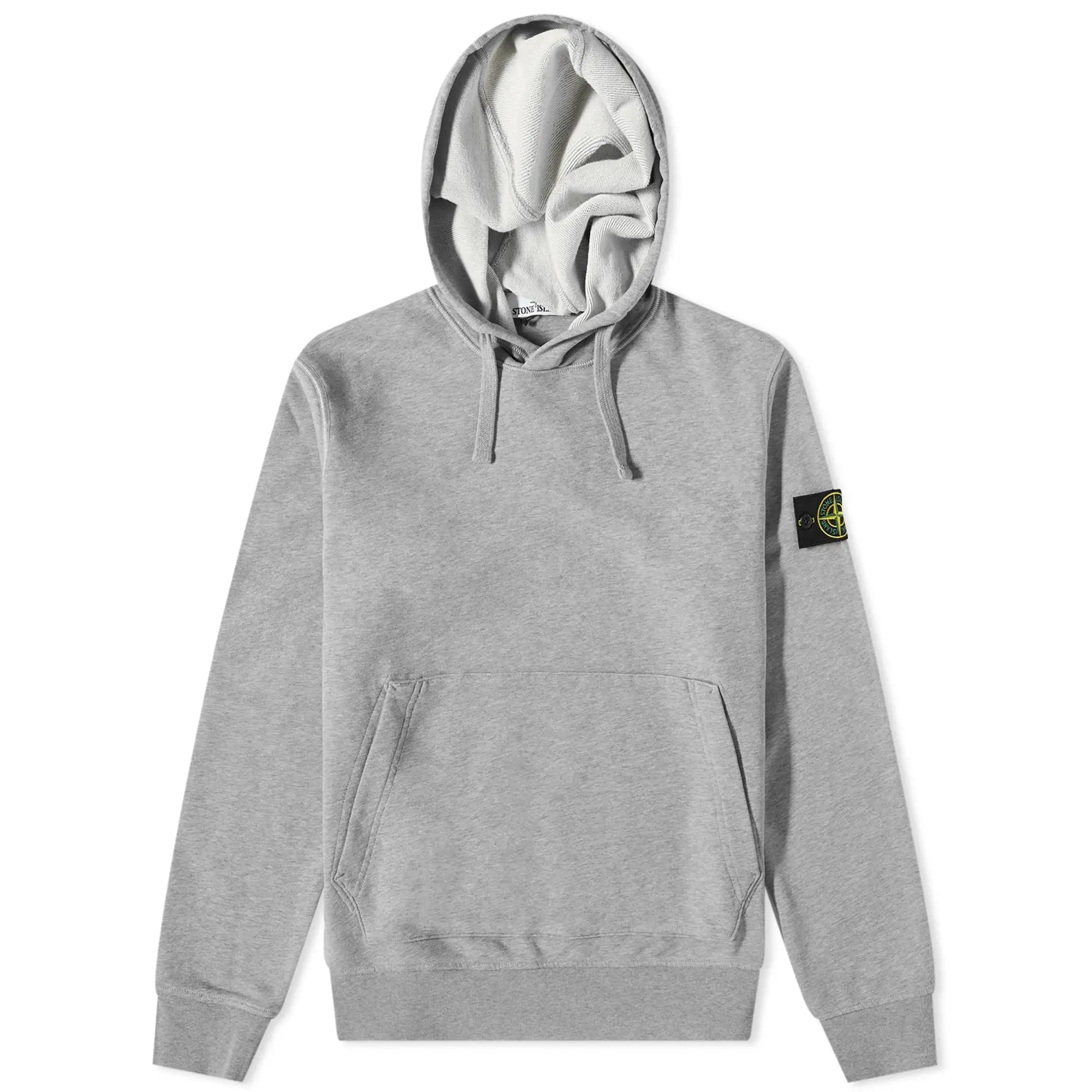 Stone Island Men s Garment Dyed Popover Hoodie Grey Marl 101564151 A0M64 FOOTY.COM