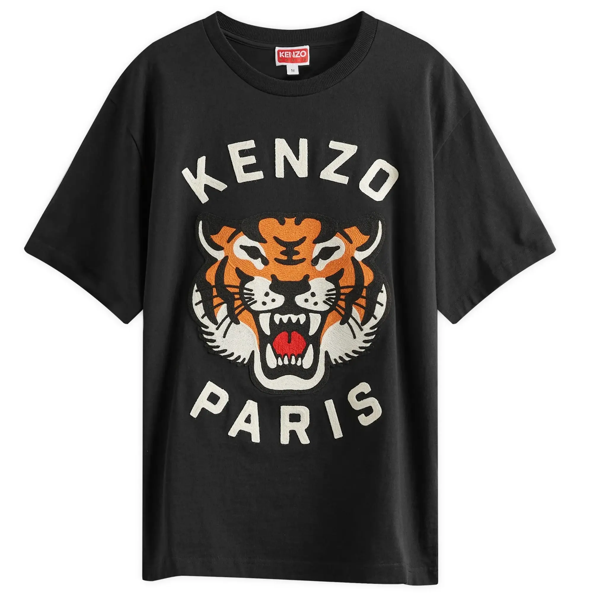 Kenzo Men's Lucky Tiger Embroidered T-Shirt Black