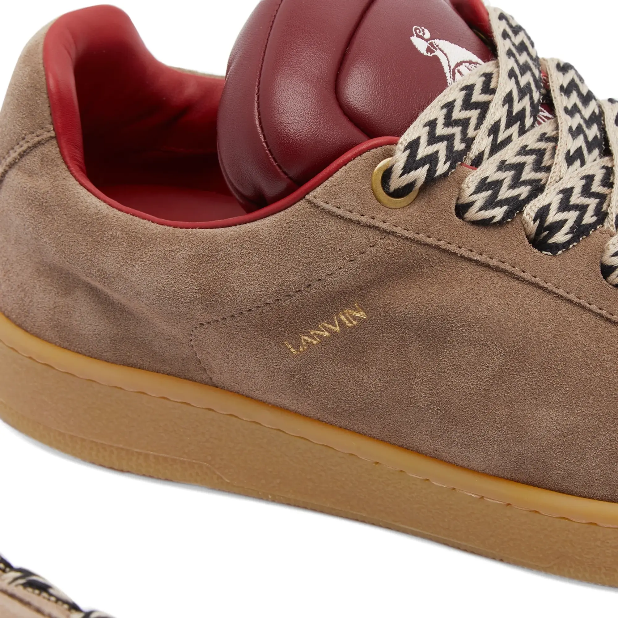 Lanvin Men's x Future Padded Curb Lite Sneaker Taupe/Red