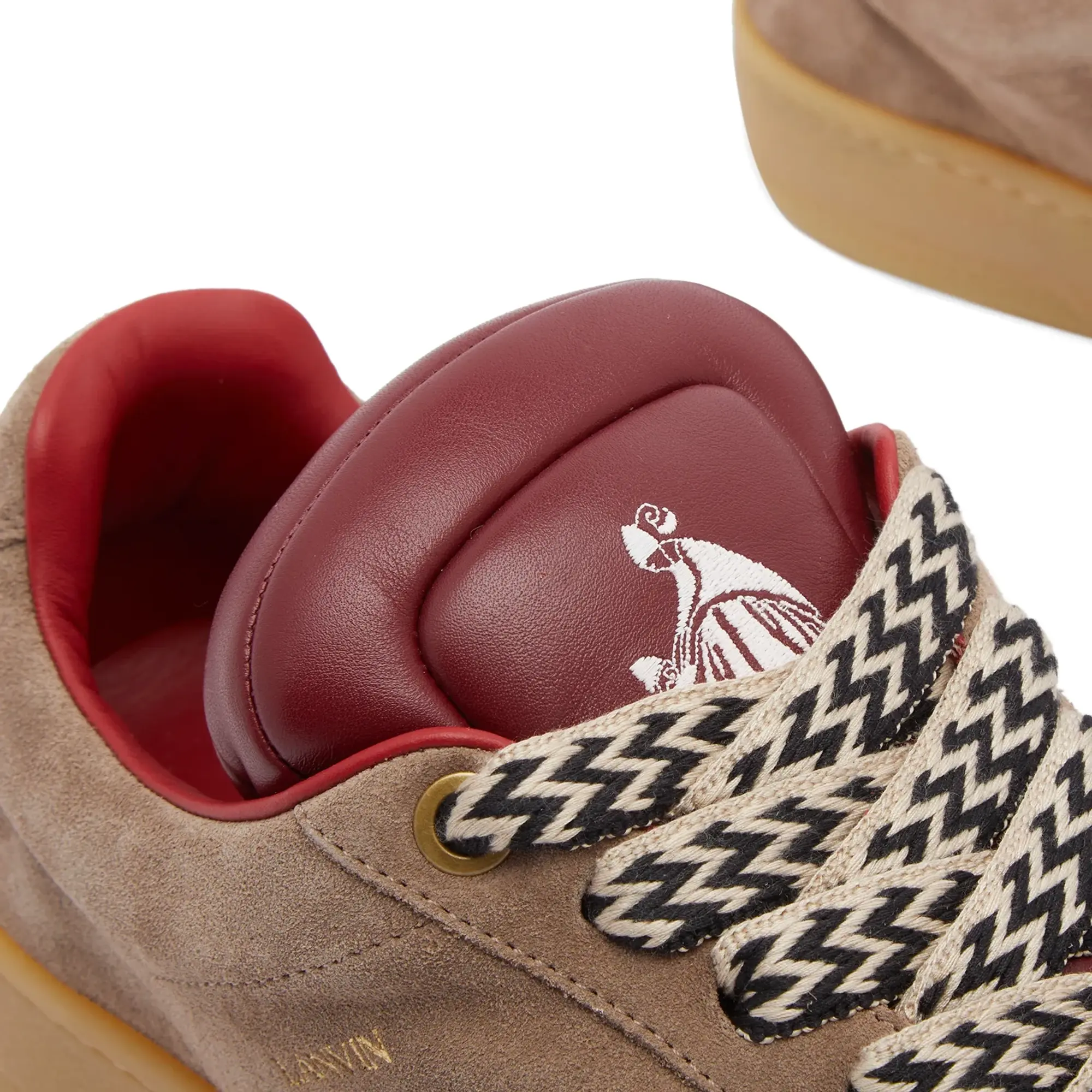 Lanvin Men's x Future Padded Curb Lite Sneaker Taupe/Red