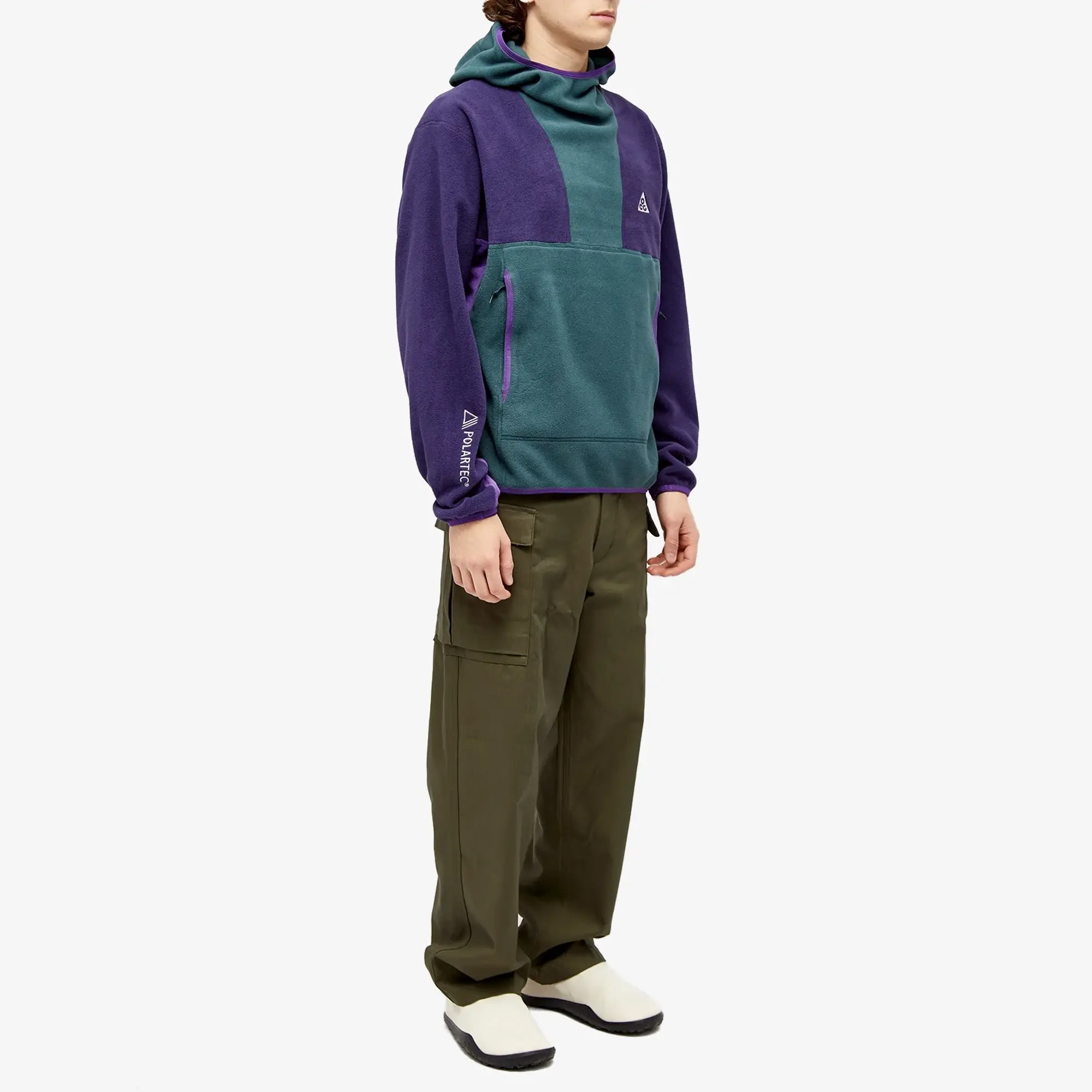 Sweatshirt Nike Acg Wolf Tree Men's Pullover Hoodie Deep Jungle/ Purple Ink/ Summit White M