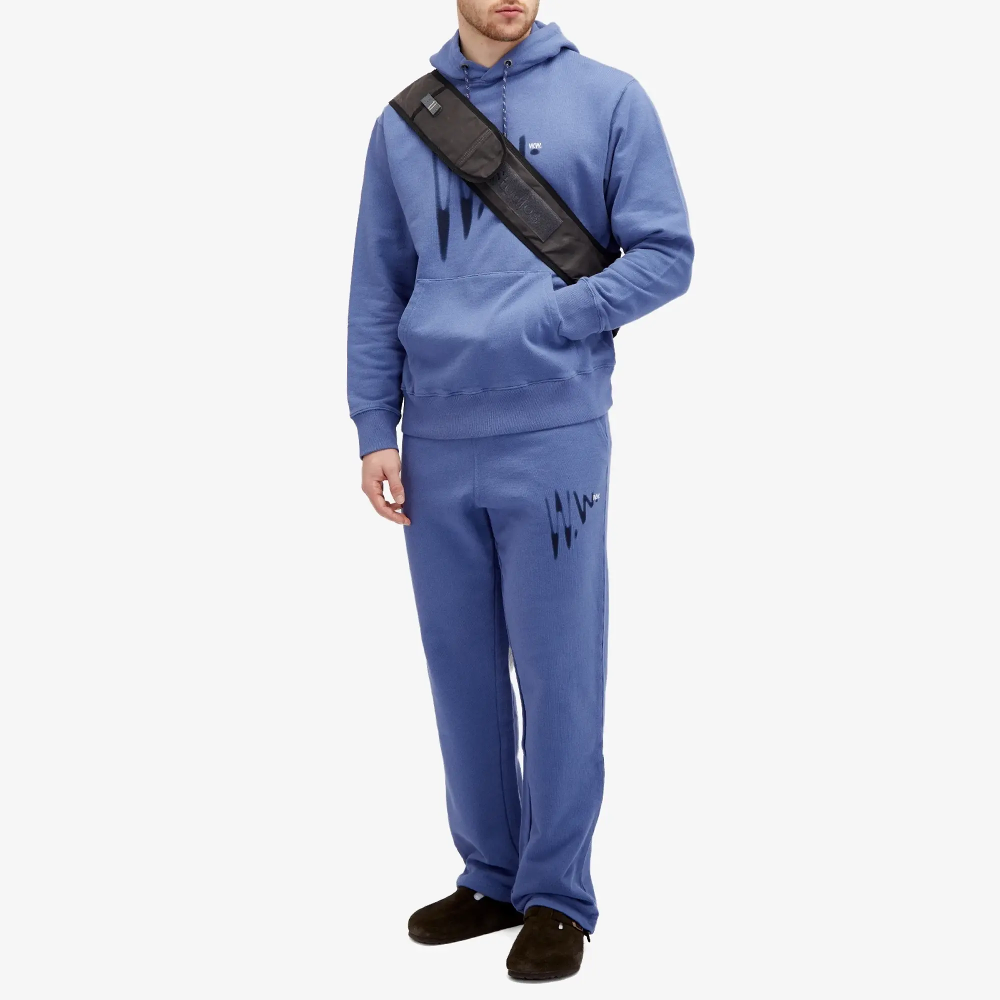Wood Wood Men's Richard shadow joggers Silver Blue