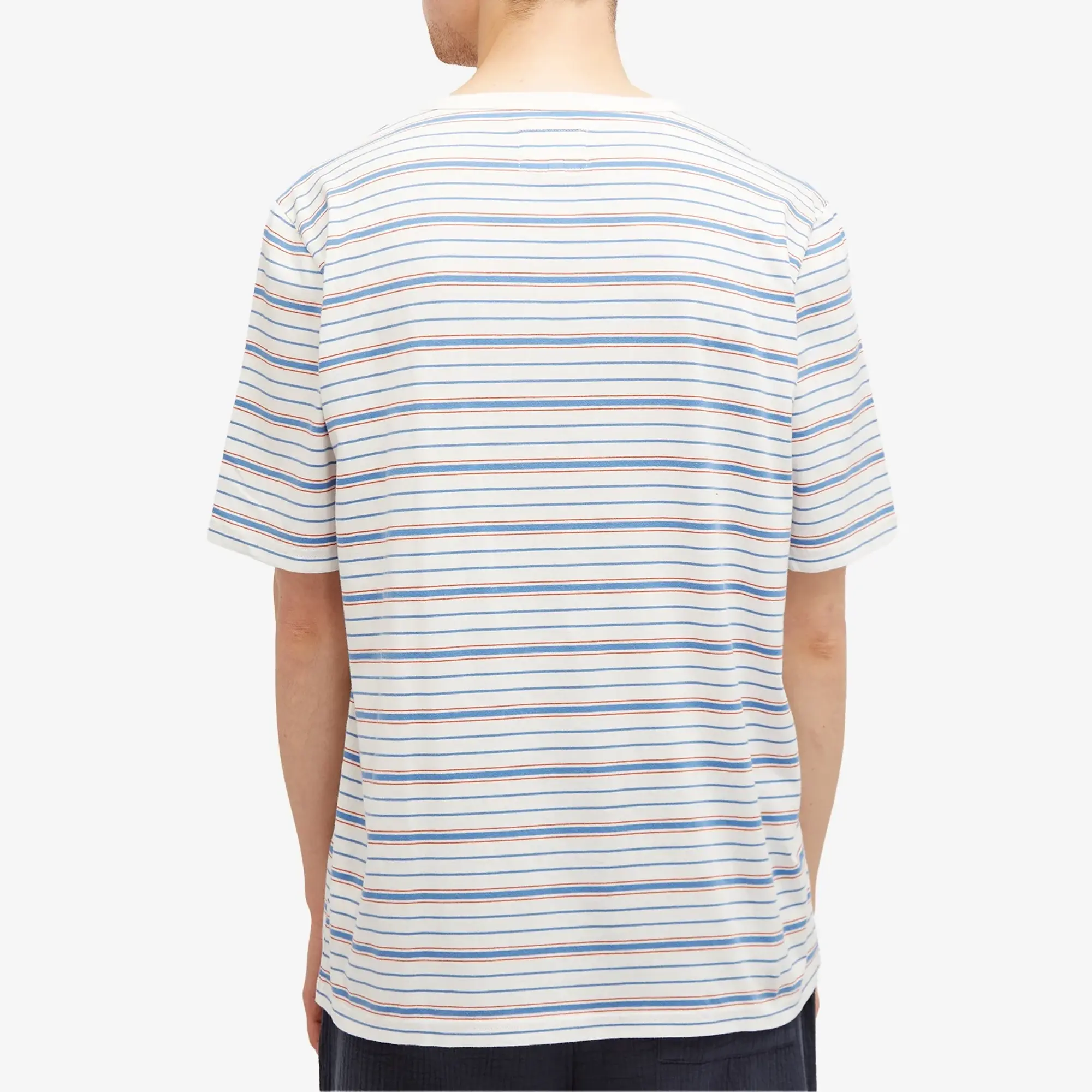 Folk Men's Damien Poulain Multistripe T-Shirt Off White Sun Dp