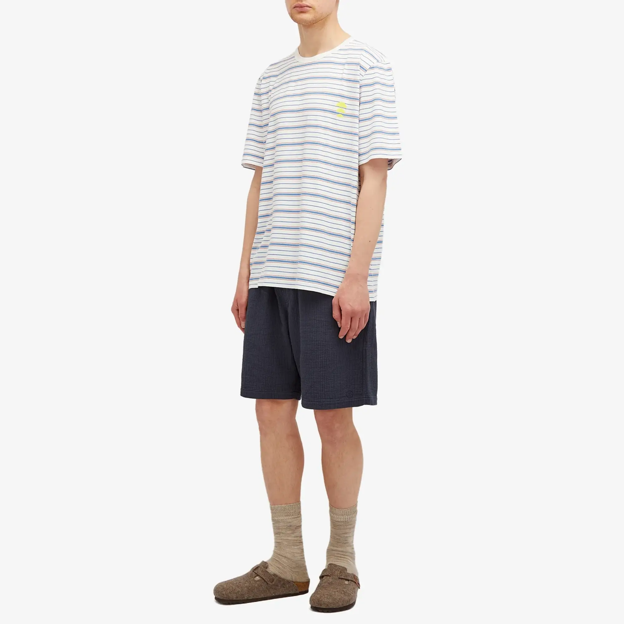 Folk Men's Damien Poulain Multistripe T-Shirt Off White Sun Dp