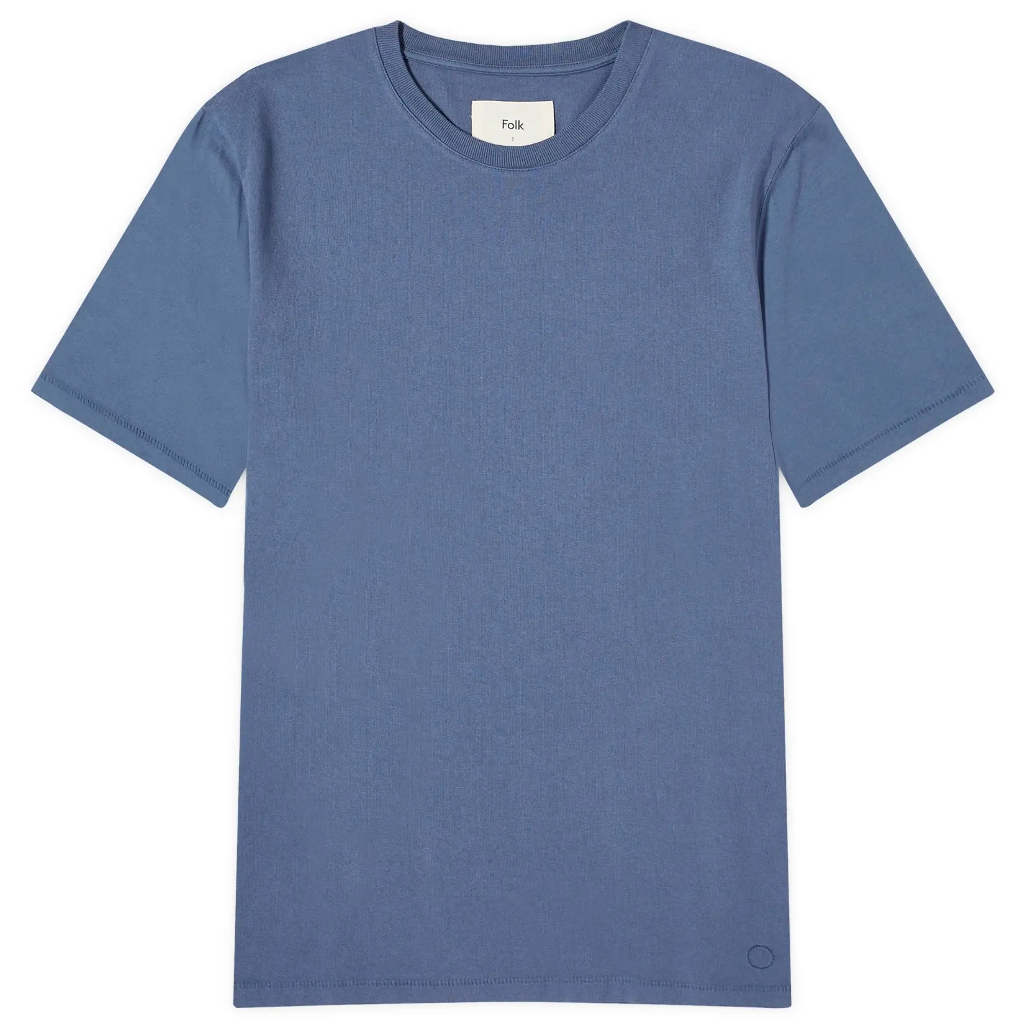 Folk Men's Contrast Sleeve T-Shirt Soft Blue