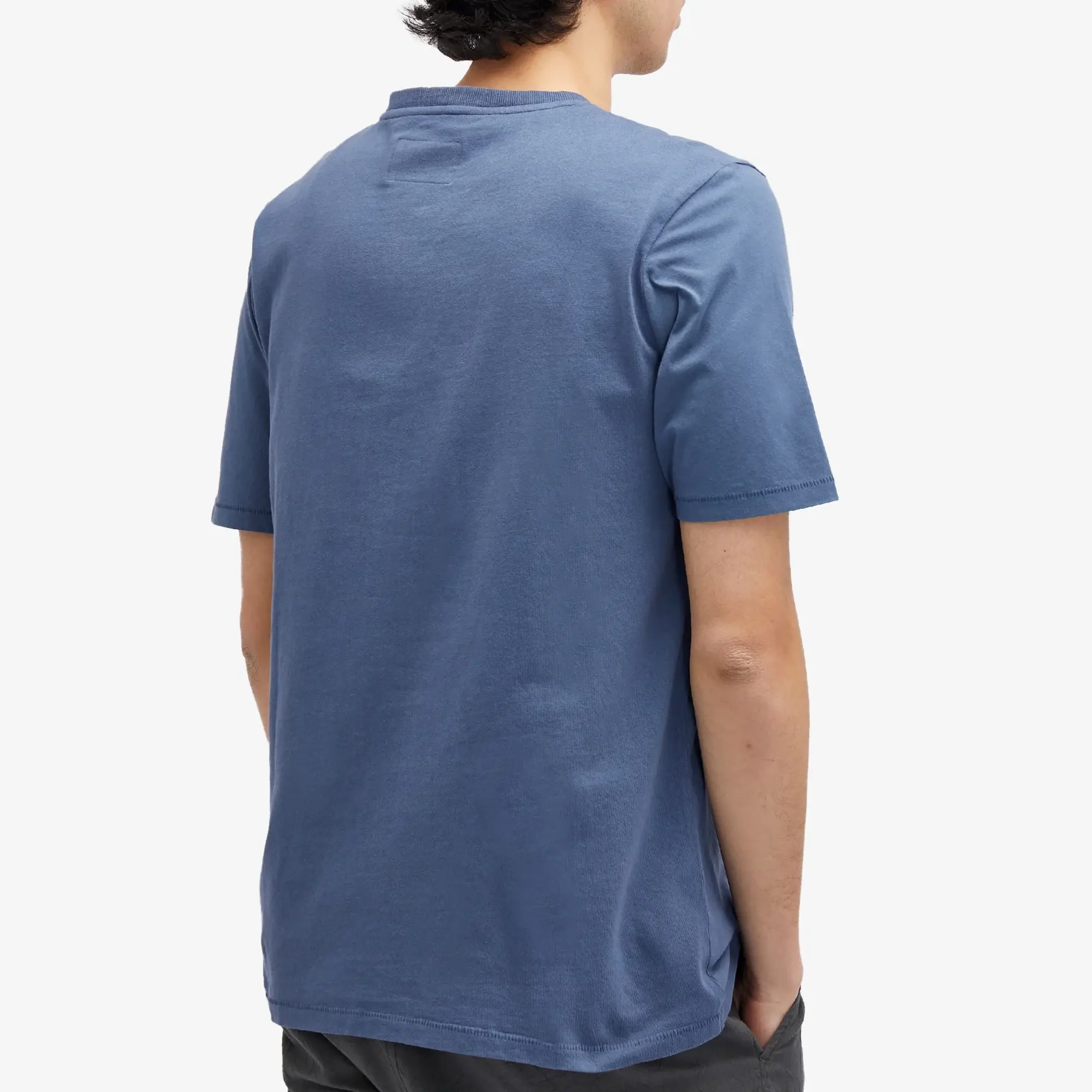 Folk Men's Contrast Sleeve T-Shirt Soft Blue