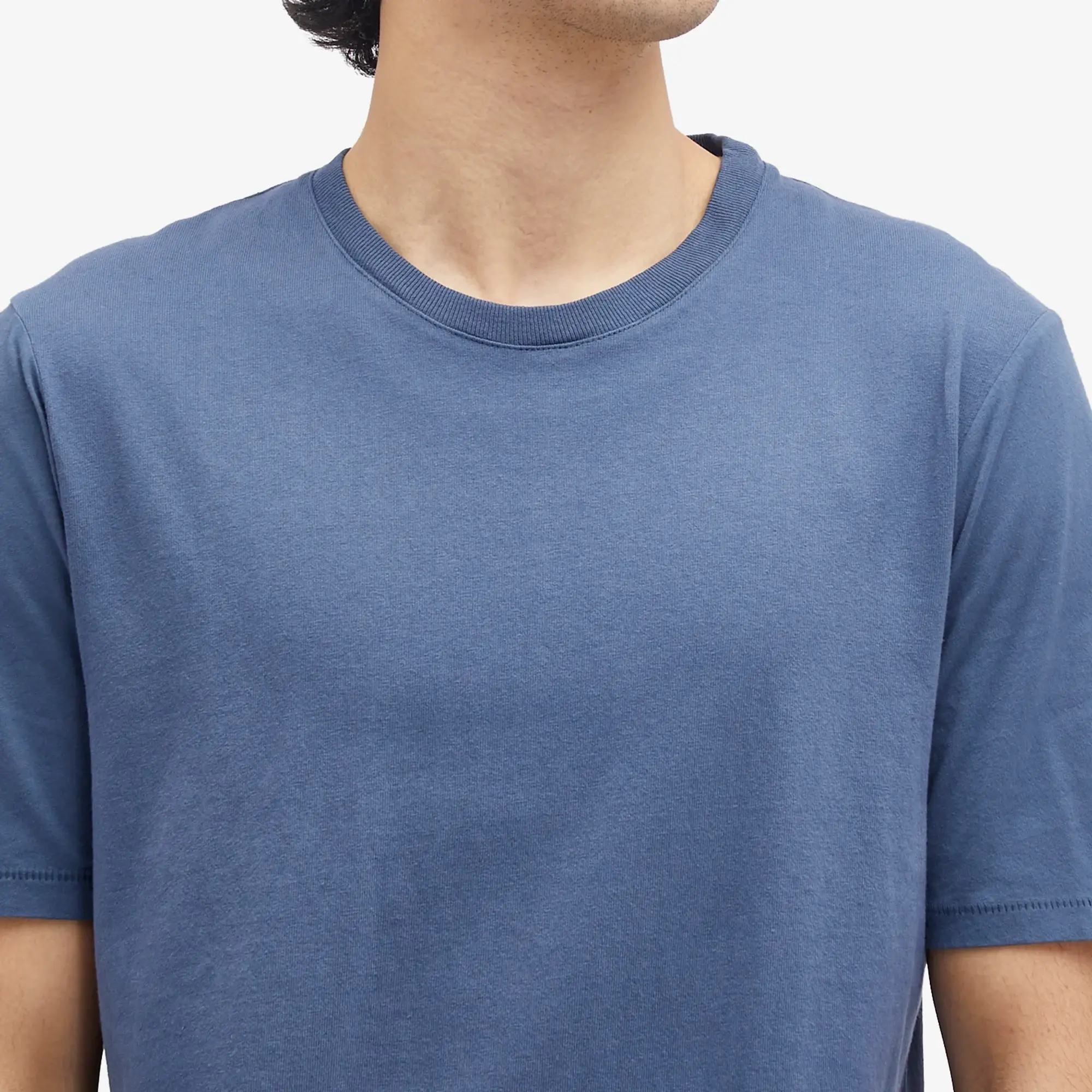 Folk Men's Contrast Sleeve T-Shirt Soft Blue