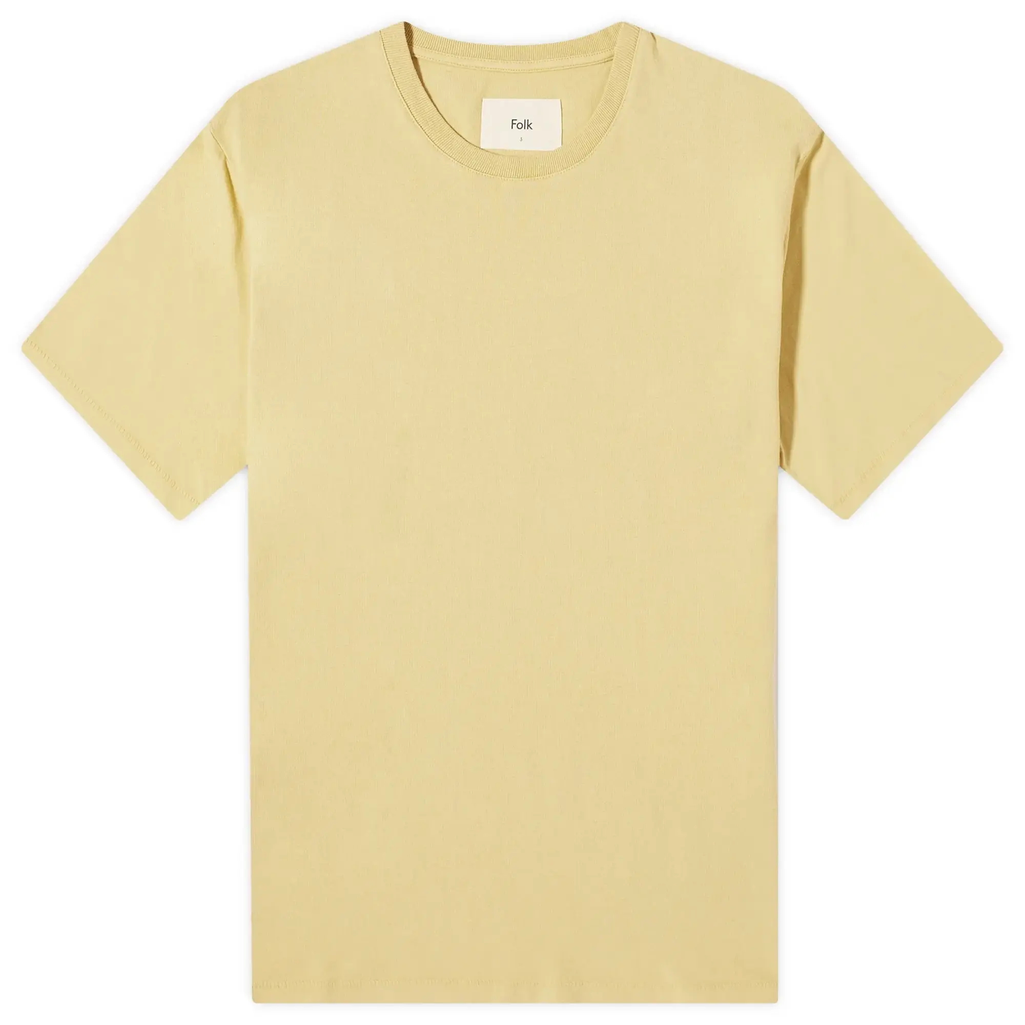 Folk Men's Contrast Sleeve T-Shirt Wheat