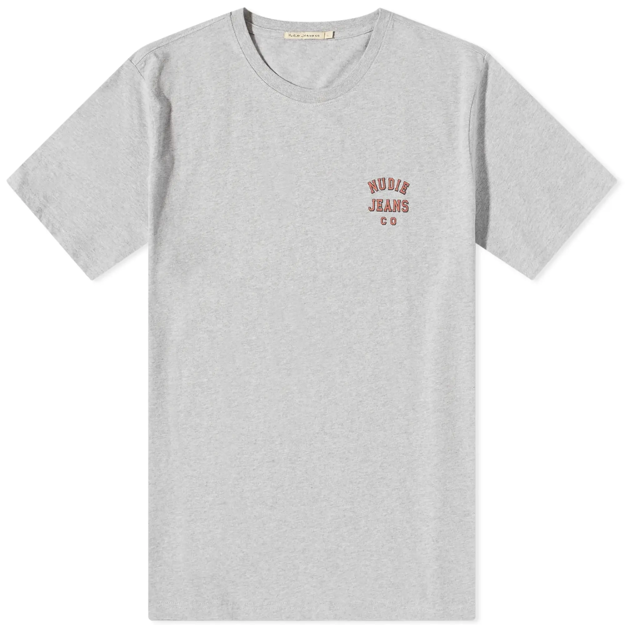 Nudie Jeans Co Nudie Roy Logo T-Shirt Grey Melange