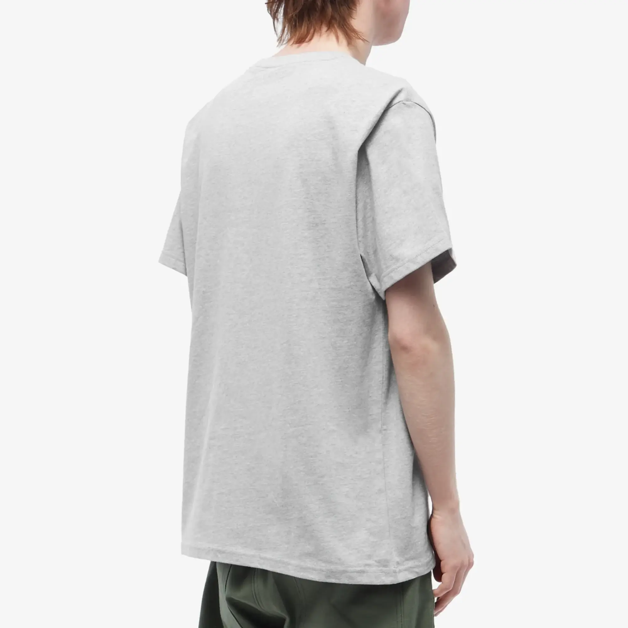 Nudie Jeans Co Nudie Roy Logo T-Shirt Grey Melange