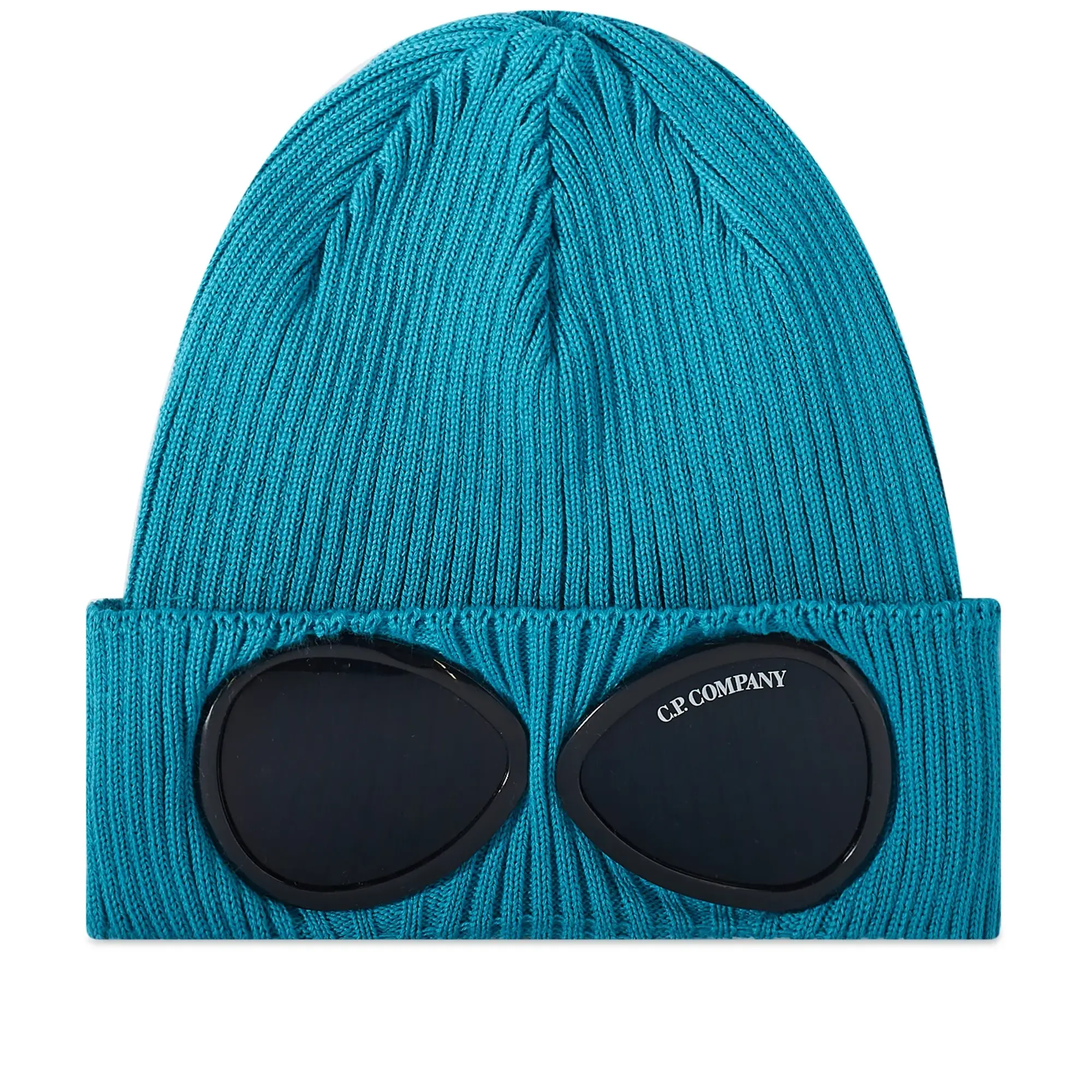 C.P. Company Men's Goggle Beanie Tile Blue