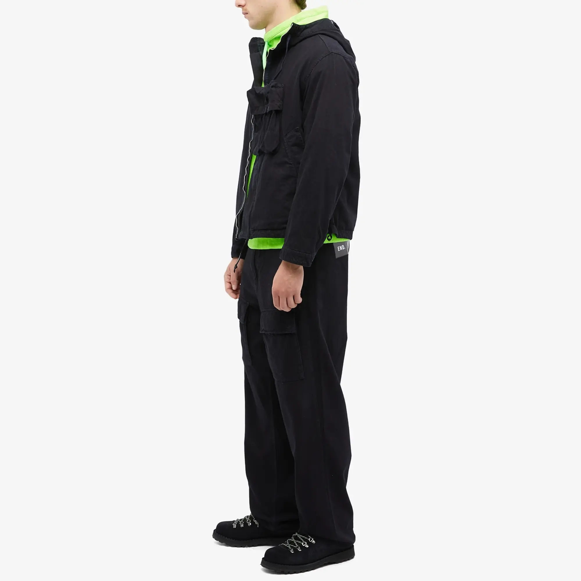 END. x C.P. Company Men's ‘Adapt’ Blu Straight Pants Black/Navy