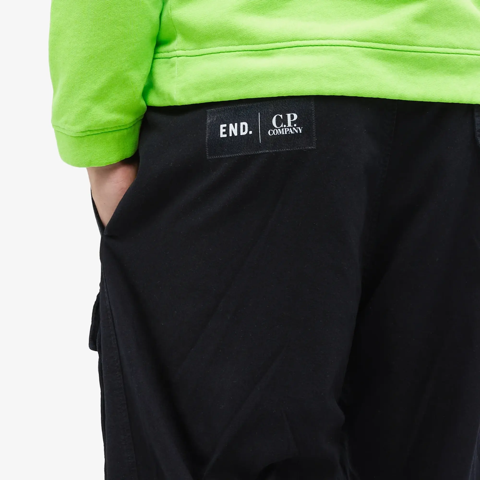END. x C.P. Company Men's ‘Adapt’ Blu Straight Pants Black/Navy
