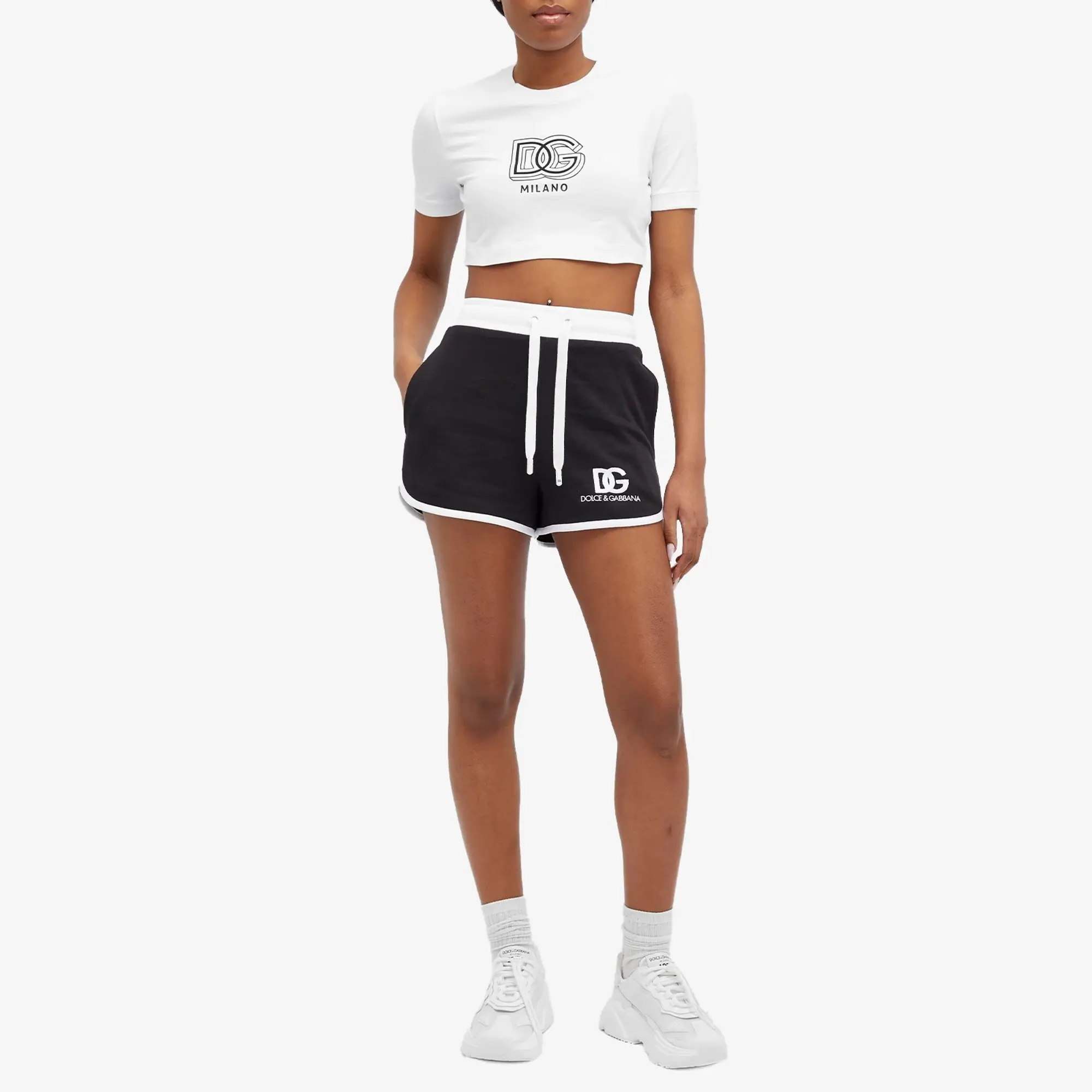 Dolce & Gabbana Women's Logo Sweat Shorts Black