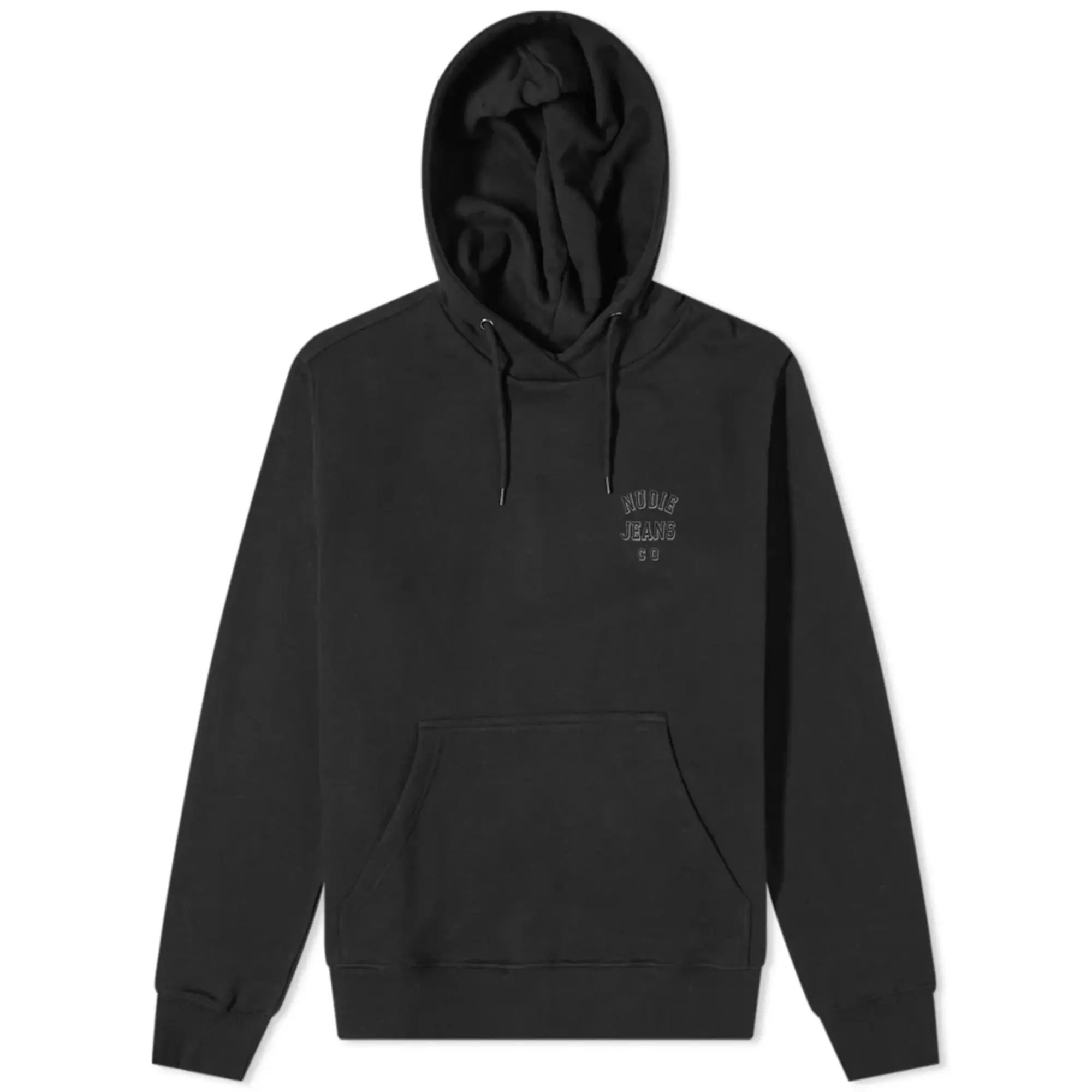 Nudie Jeans Co Nudie Franke Logo Hoody Black
