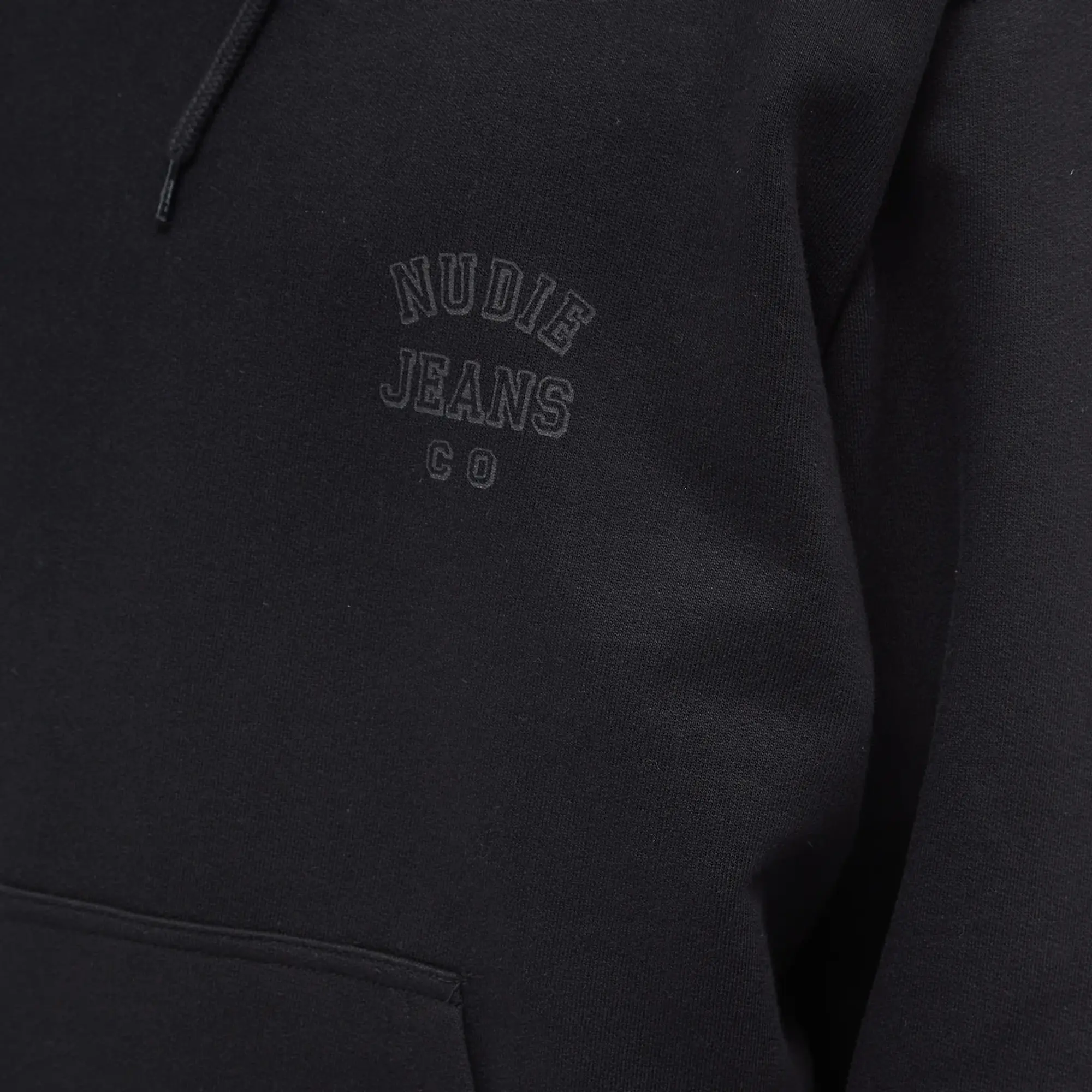 Nudie Jeans Co Nudie Franke Logo Hoody Black
