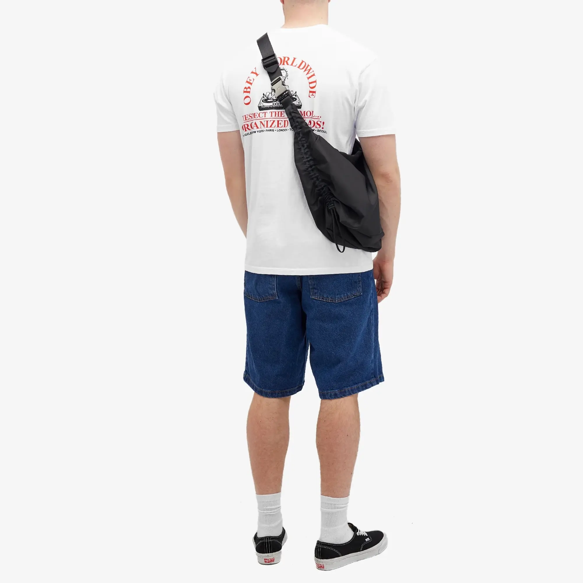 Champion Obey Men's Organised Chaos T-Shirt Pigment Vintage White