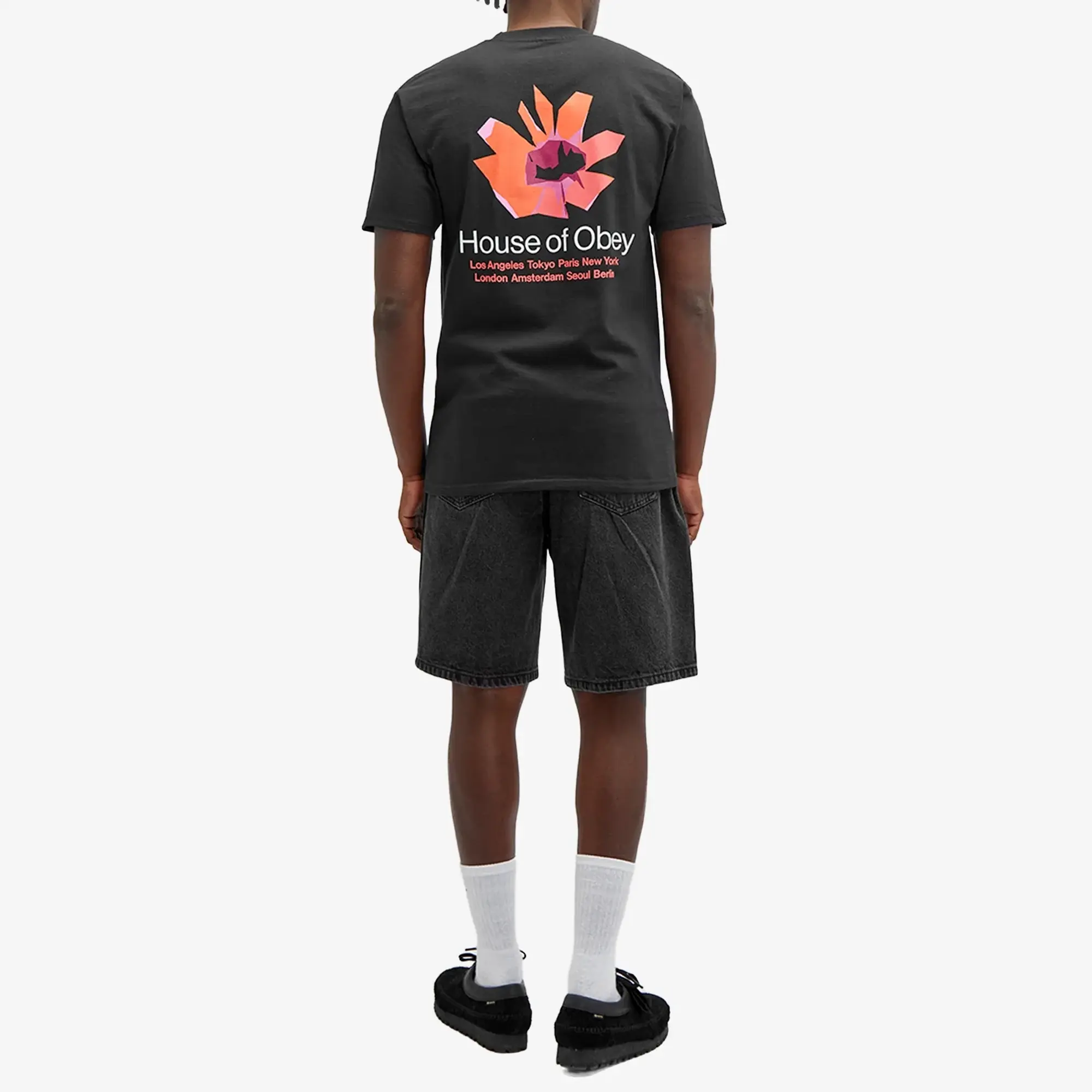 Obey Men's House of Obey Men's Floral T-Shirt Black