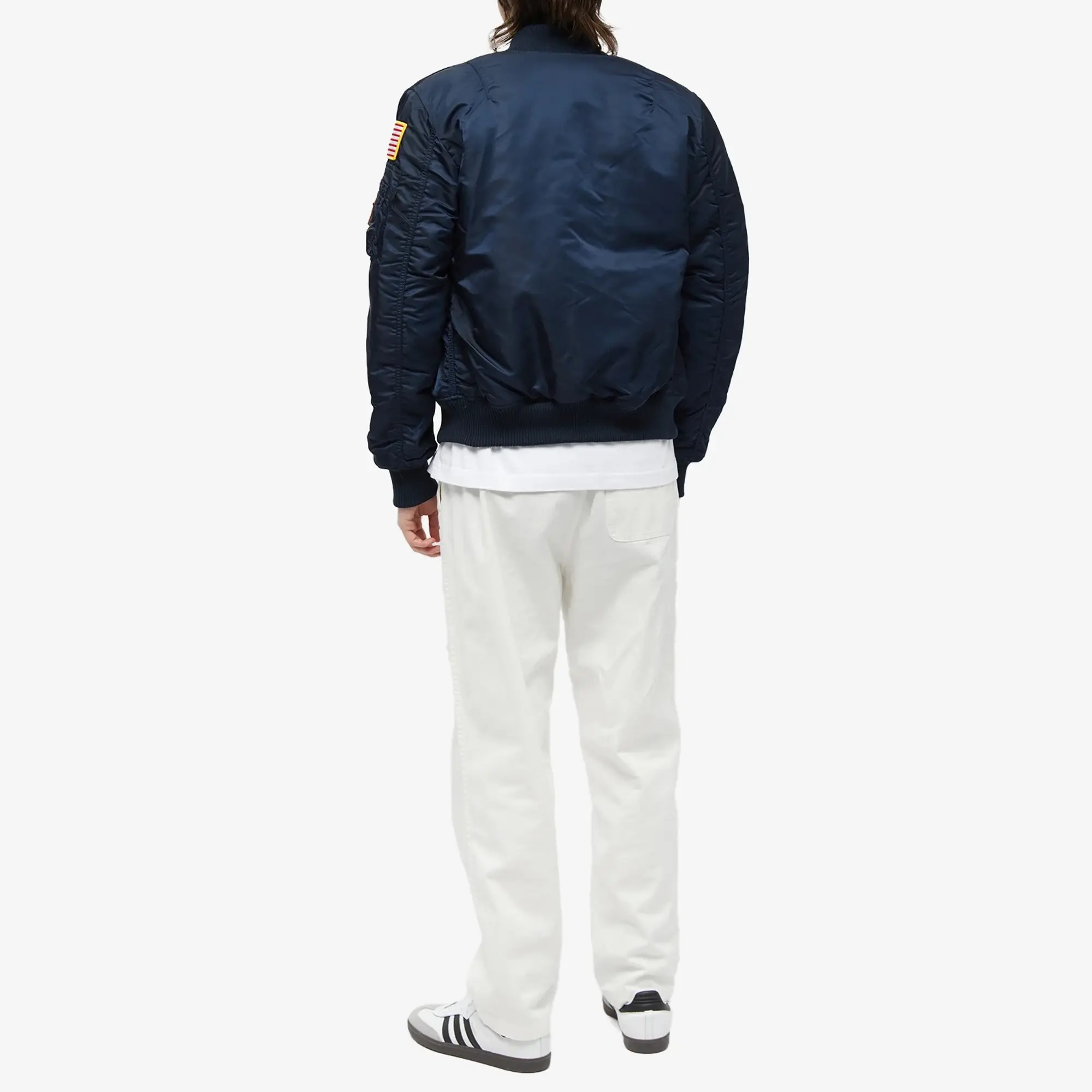 Alpha Industries Men's MA-1 VF NASA Jacket Replica Blue