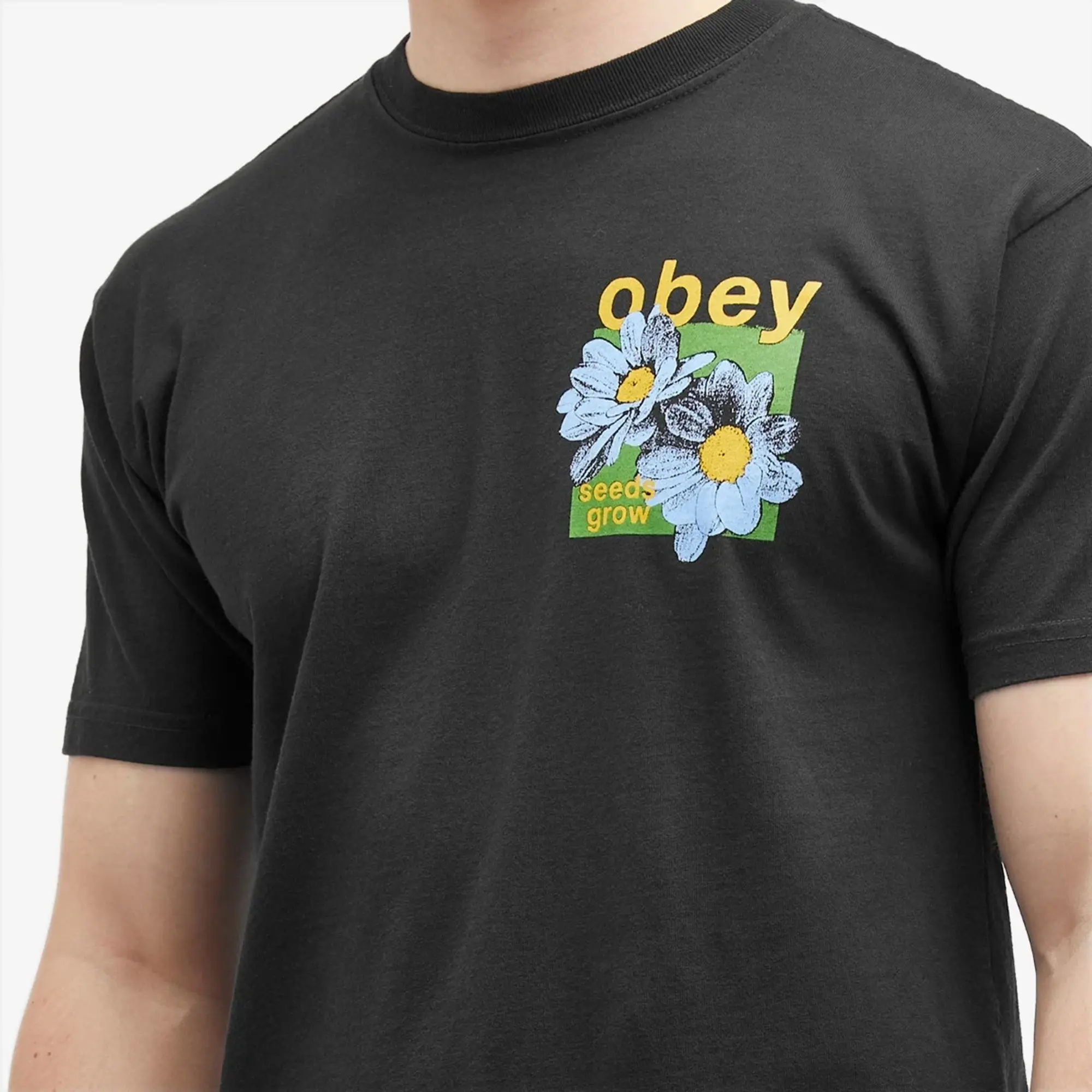 Obey Seeds Grow T-Shirt, Black