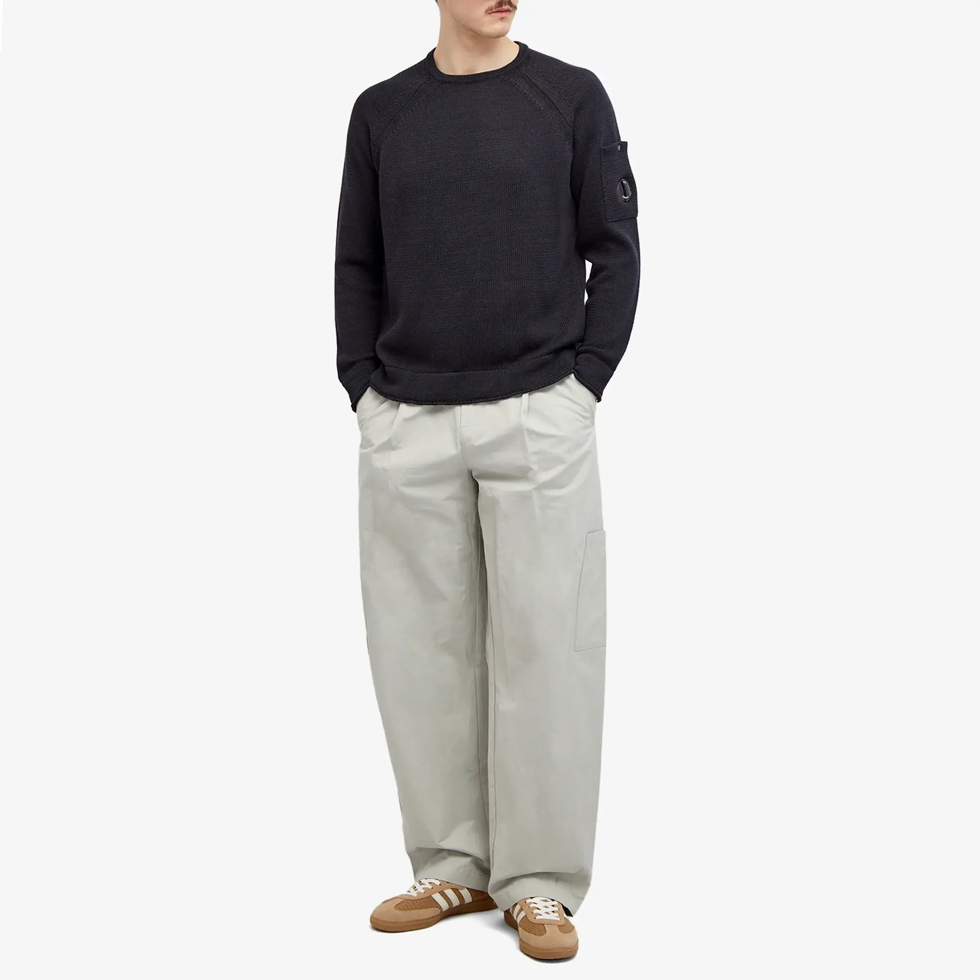 C.P. Company Men's Lens Knit Jumper Total Eclipse