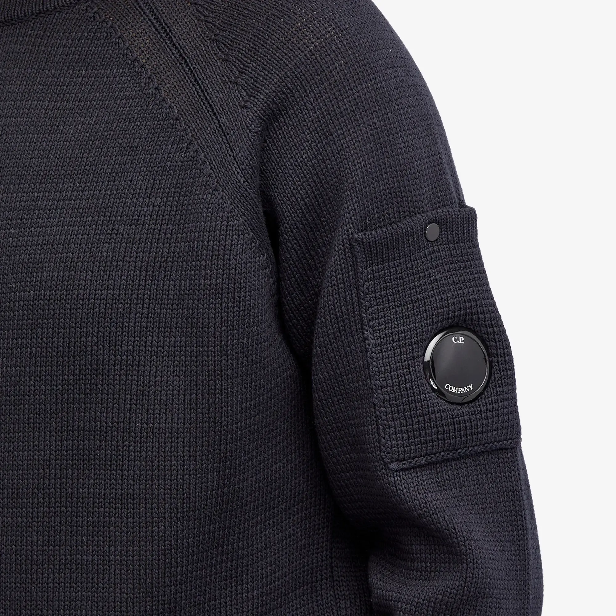 C.P. Company Men's Lens Knit Jumper Total Eclipse