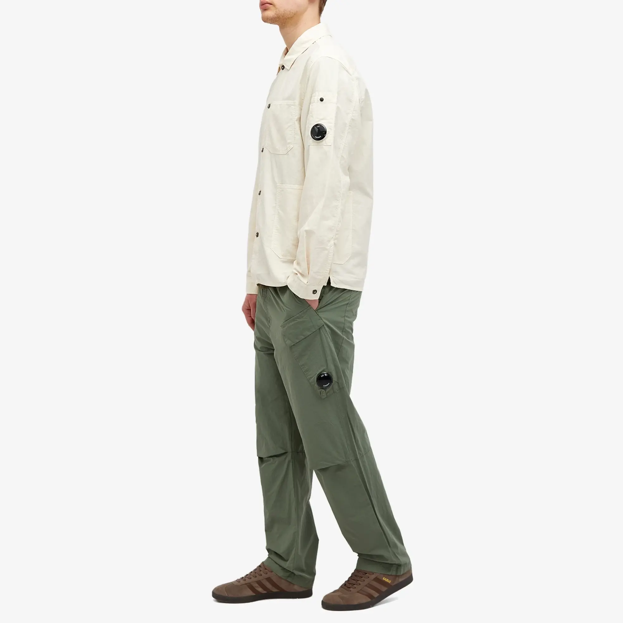 C.P. Company Men's Flatt Nylon Utility Trouser Agave Green