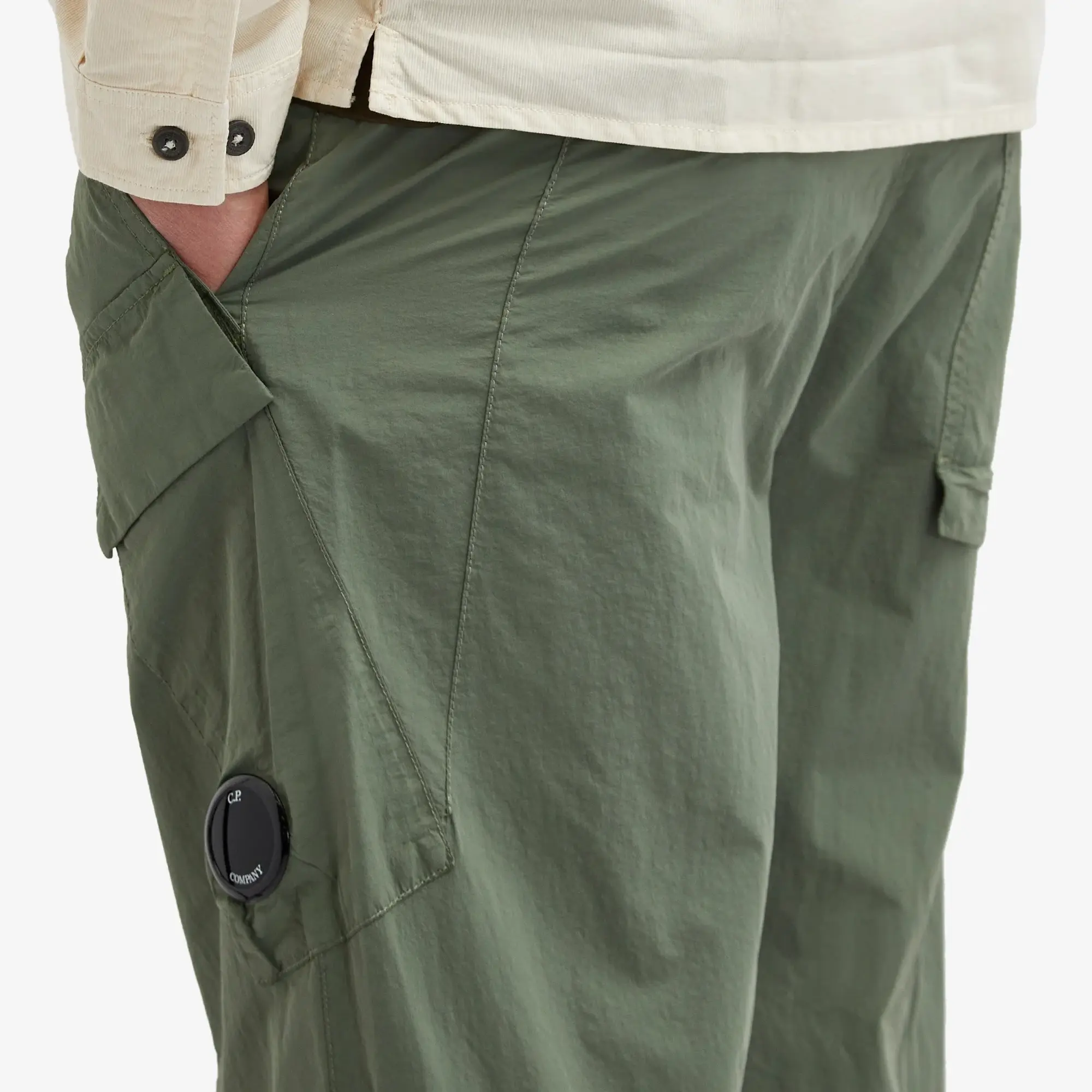 C.P. Company Men's Flatt Nylon Utility Trouser Agave Green