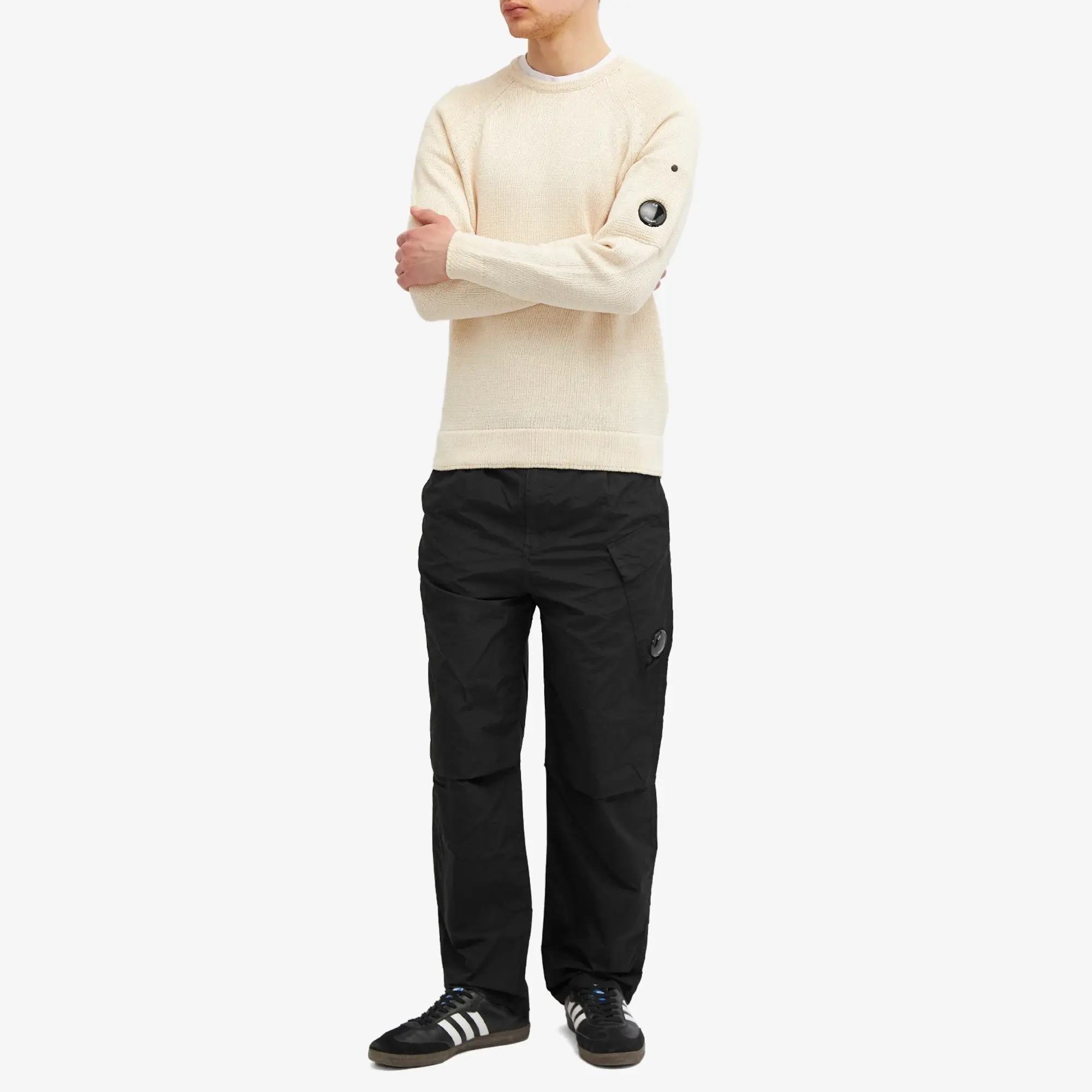 C.P. Company Flatt Nylon Regular Utility Pants - Black