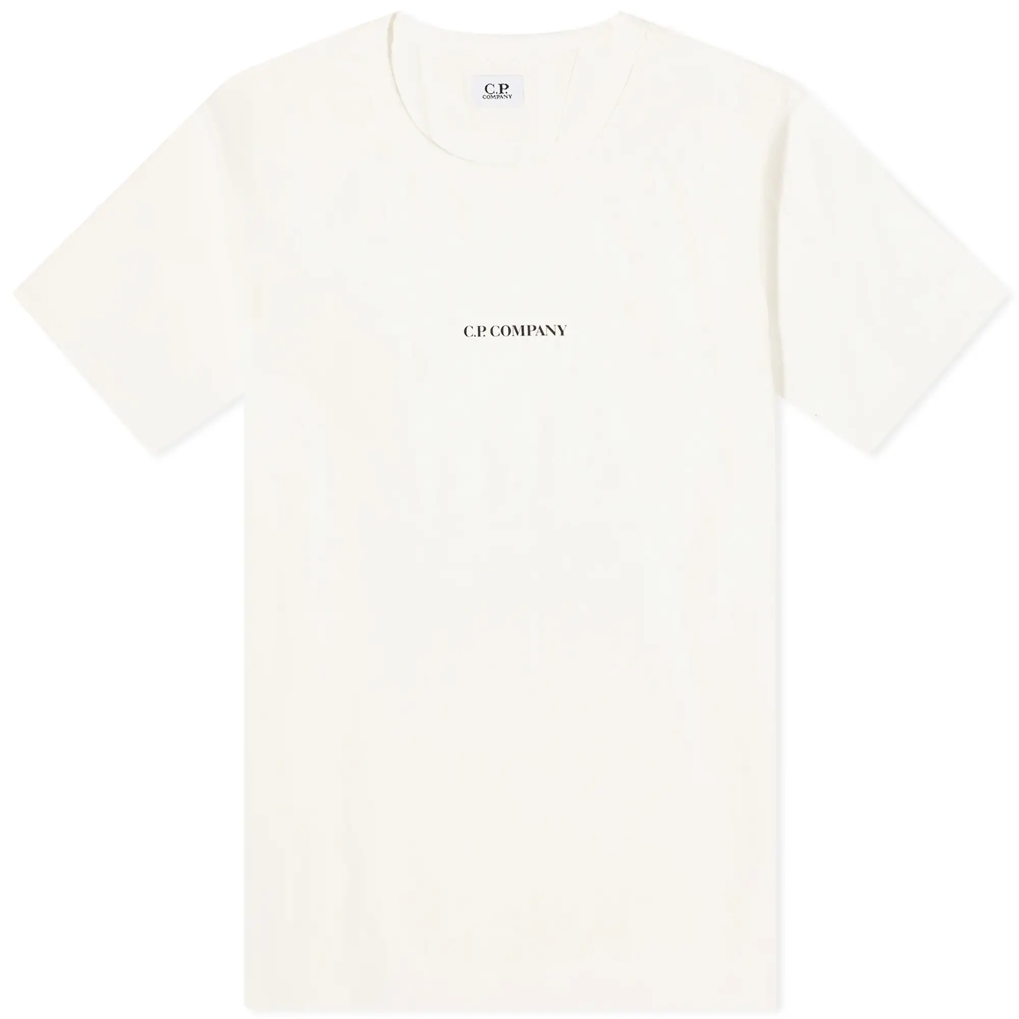 C.P. Company CP Company 24/1 Jersey Resist Dyed Logo T-Shirt - White