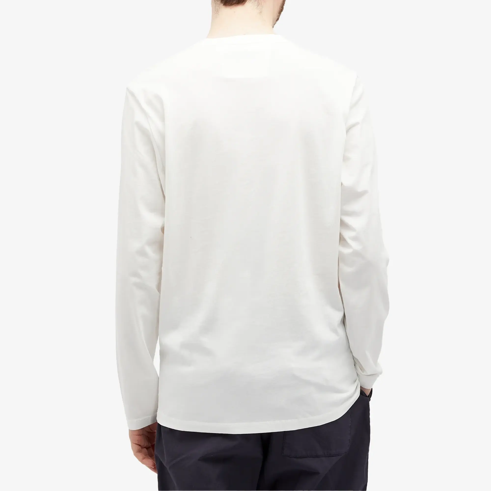 C.P. Company Men's Box Logo Longsleeve T-Shirt Gauze White