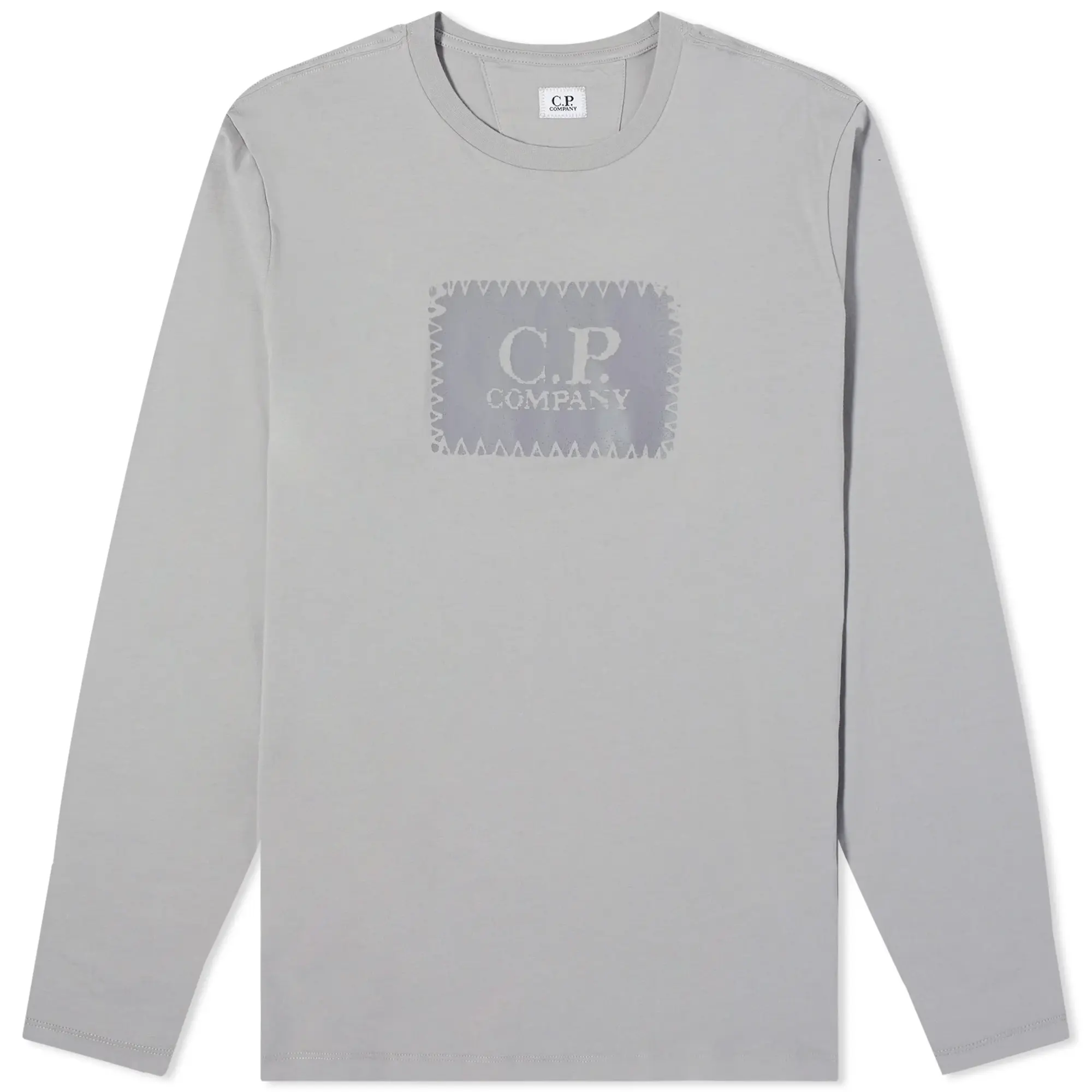 C.P. Company Men's Box Logo Longsleeve T-Shirt Drizzle