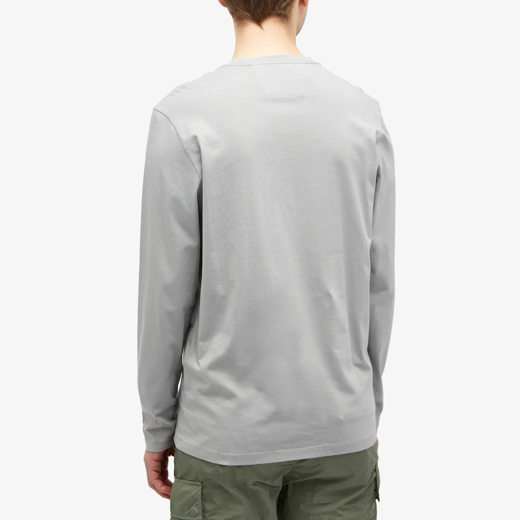 C.P. Company Men's Box Logo Longsleeve T-Shirt Drizzle